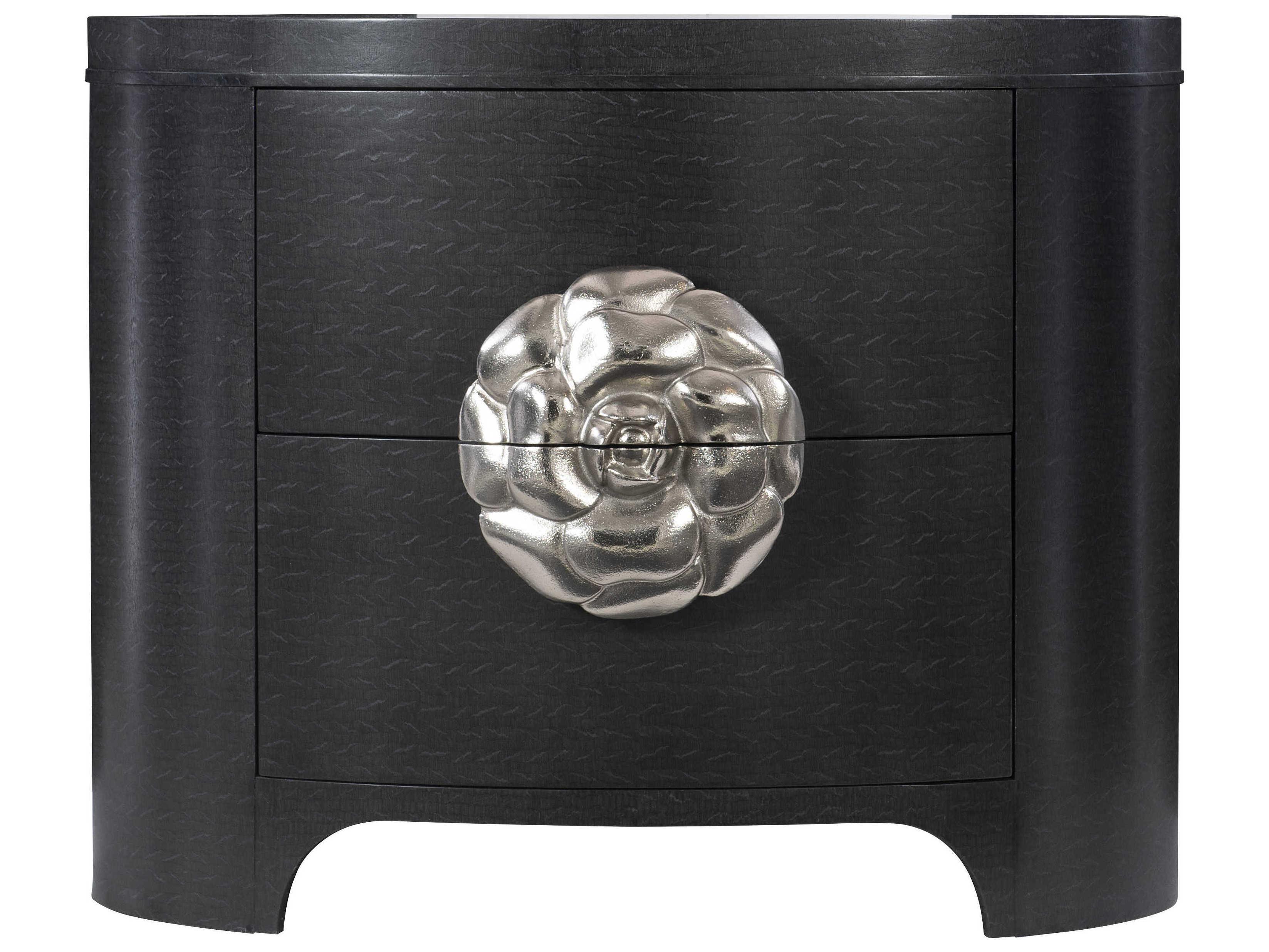 Bernhardt Silhouette 2-Drawers Black Nightstand