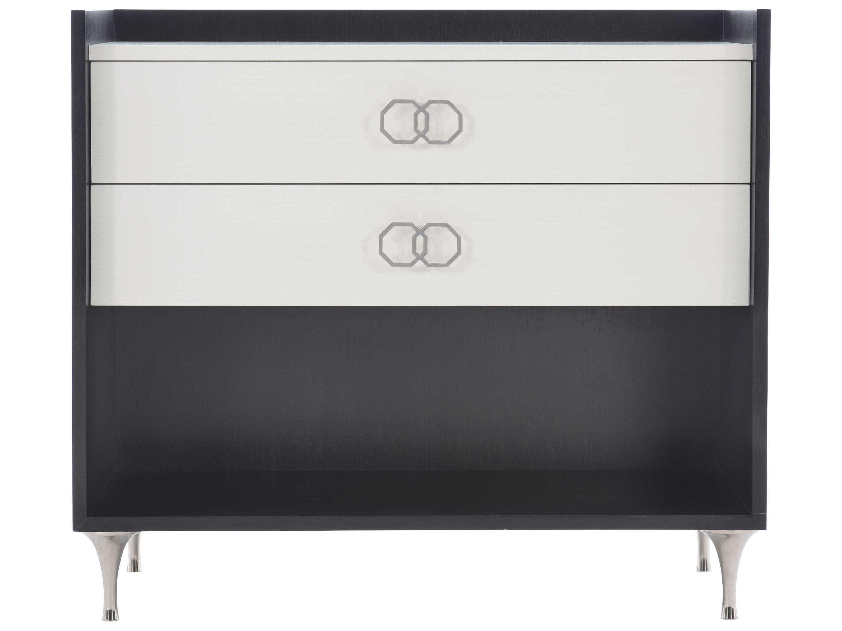 Bernhardt Silhouette 2-Drawers Black Nightstand