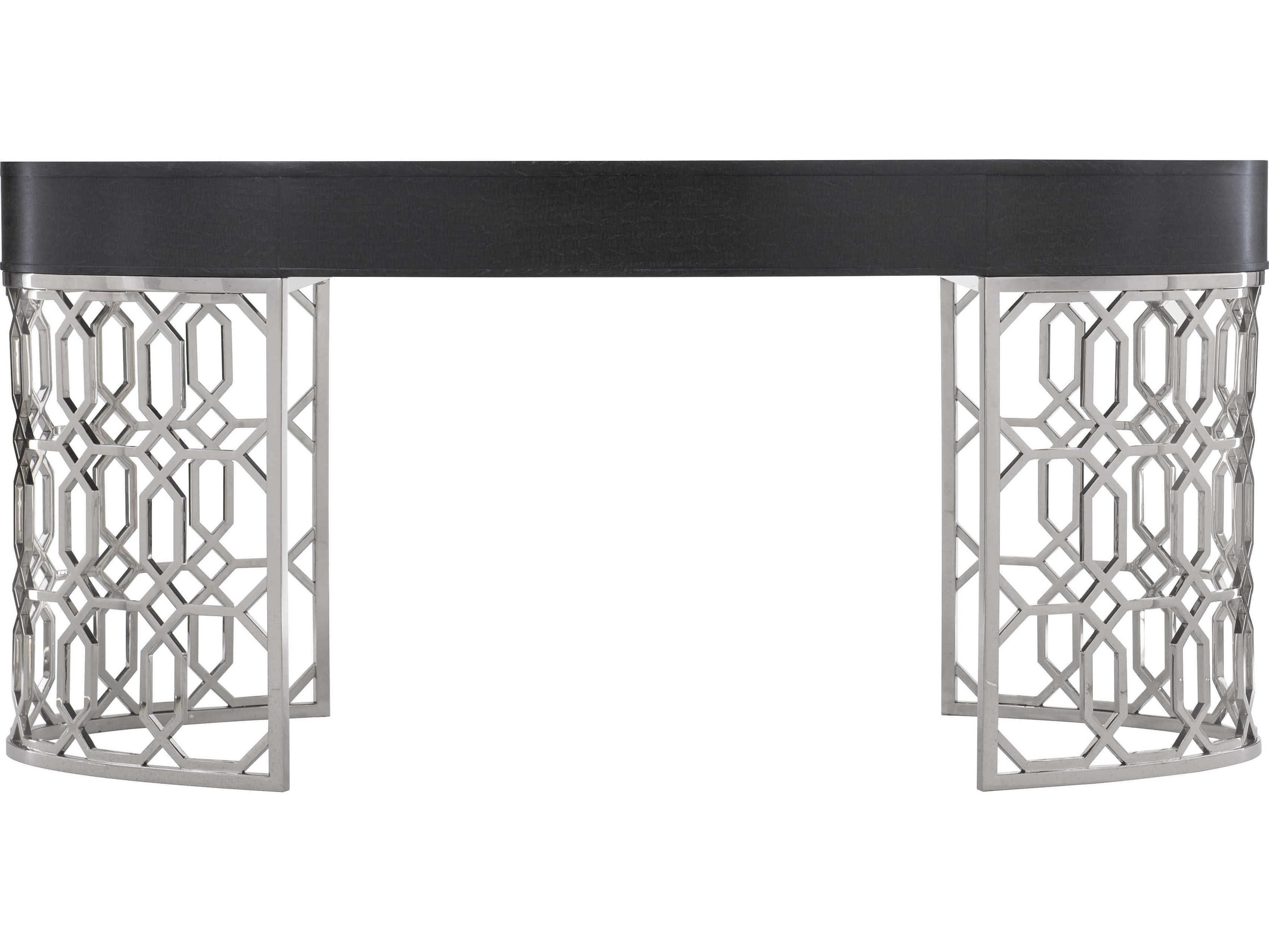 Bernhardt Silhouette Figured Onyx Black Secretary Desk