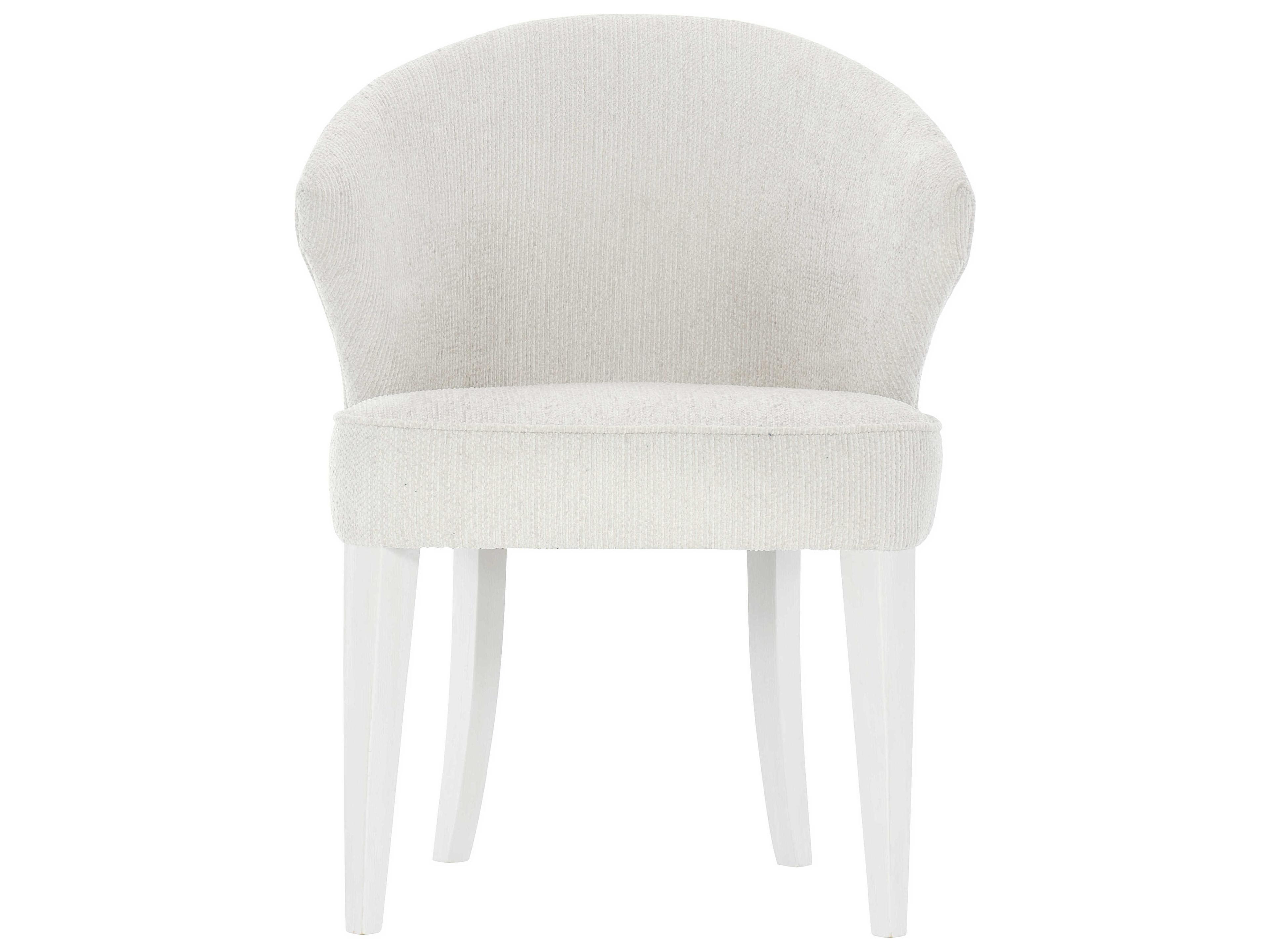 Bernhardt Silhouette White Upholstered Arm Dining Chair