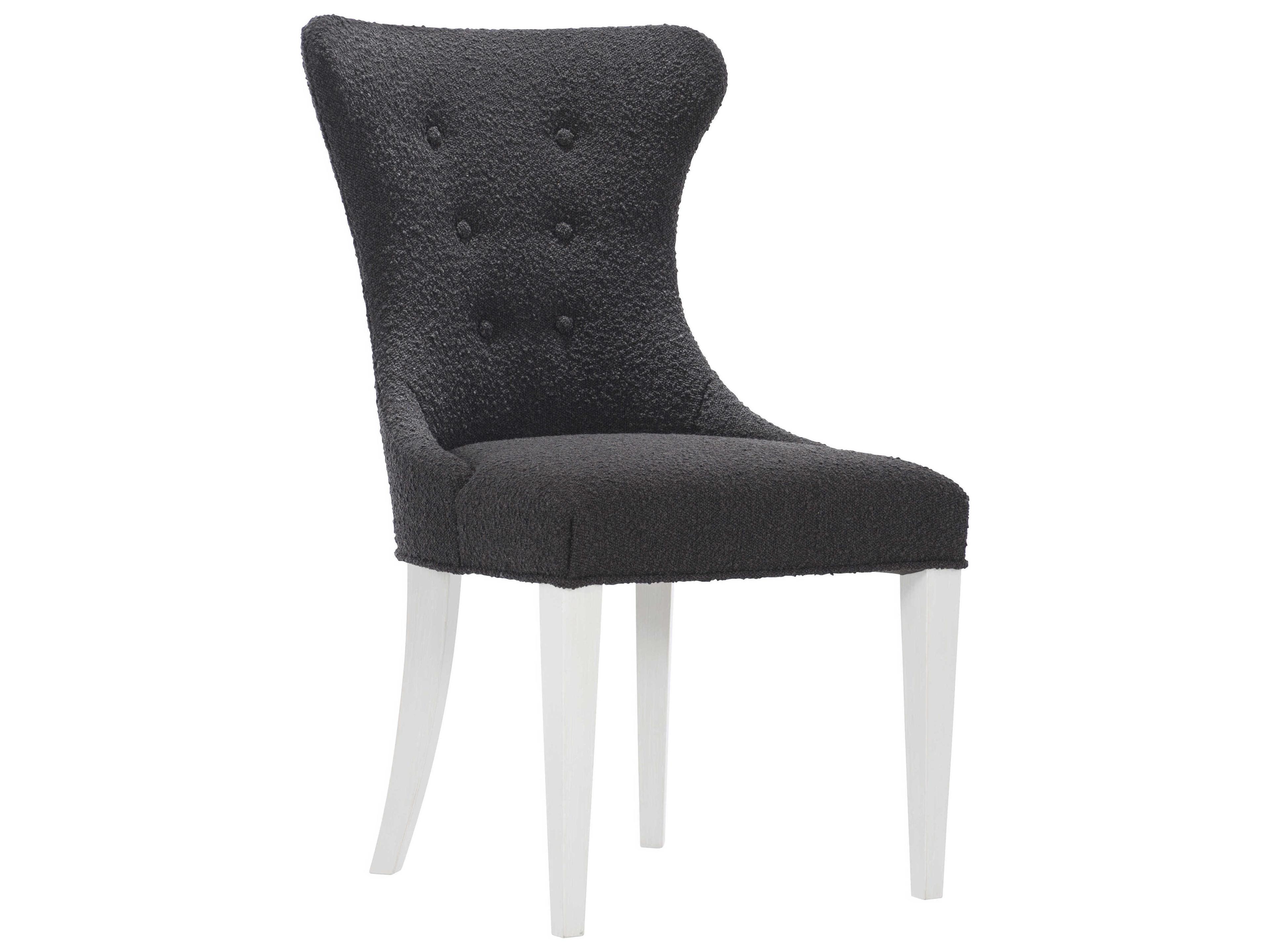 Bernhardt Silhouette Black Upholstered Side Dining Chair