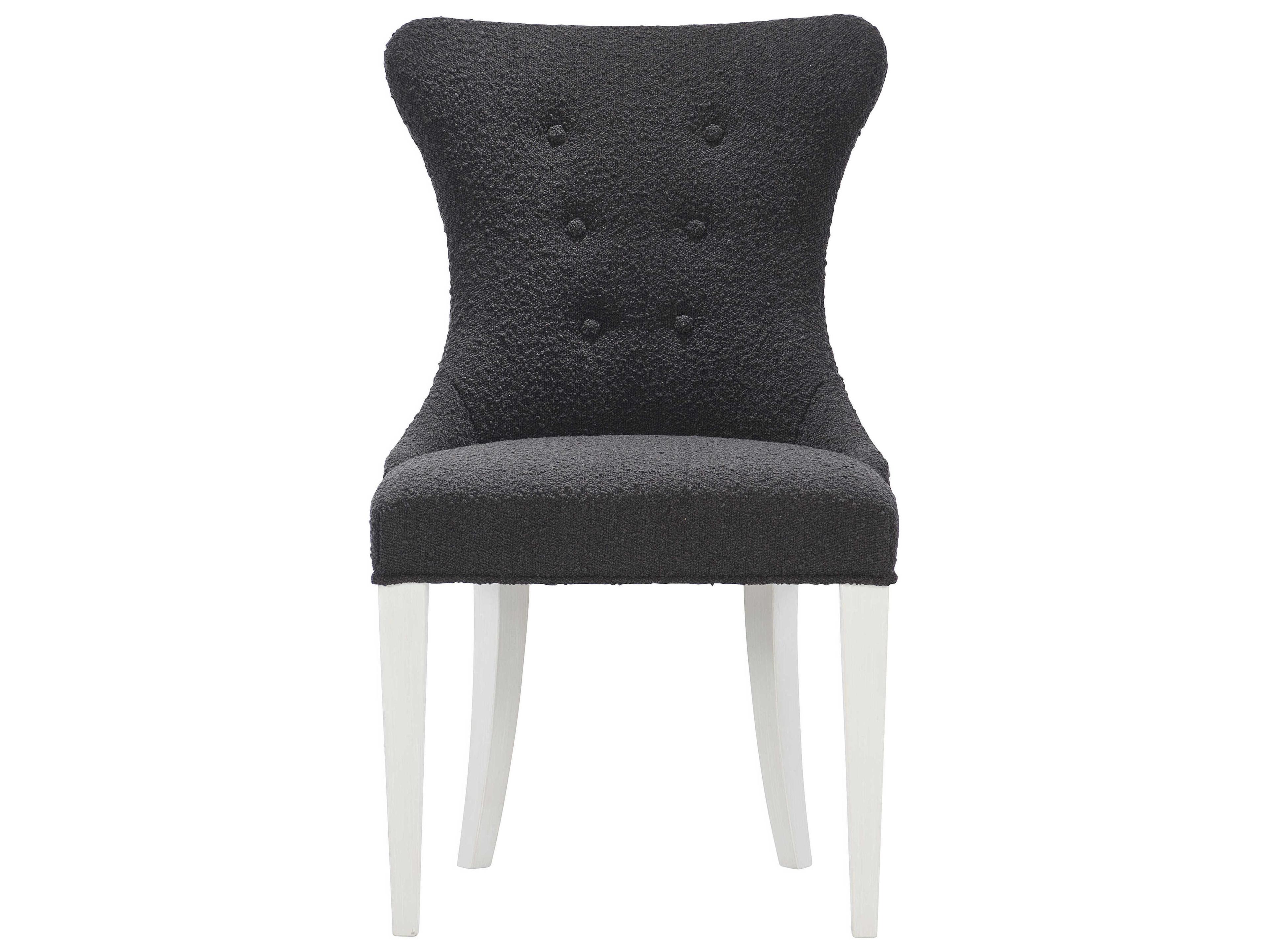 Bernhardt Silhouette Black Upholstered Side Dining Chair