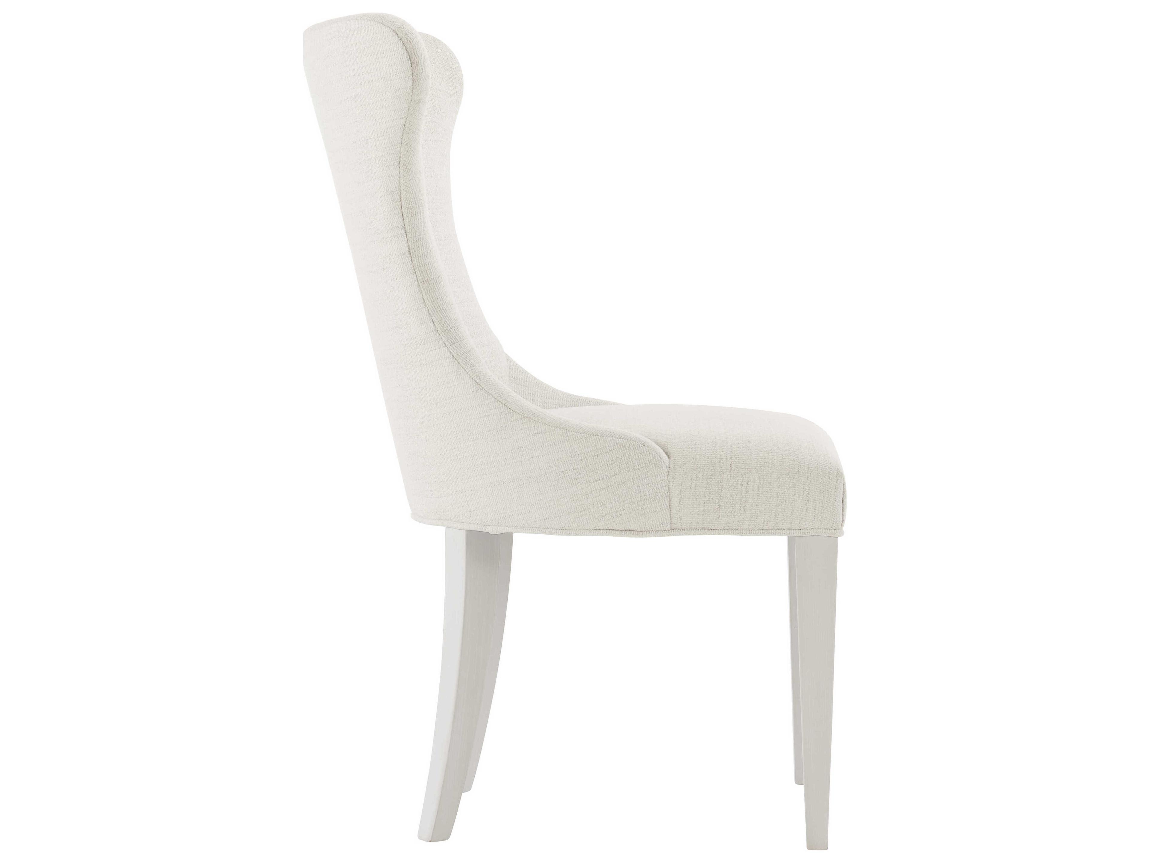 Bernhardt Silhouette White Upholstered Side Dining Chair