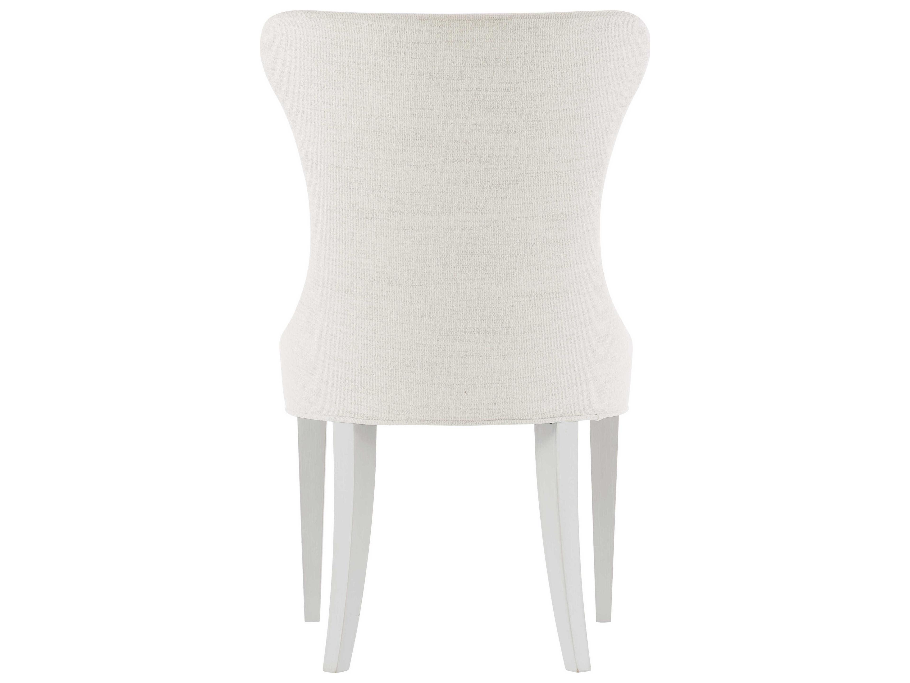 Bernhardt Silhouette White Upholstered Side Dining Chair