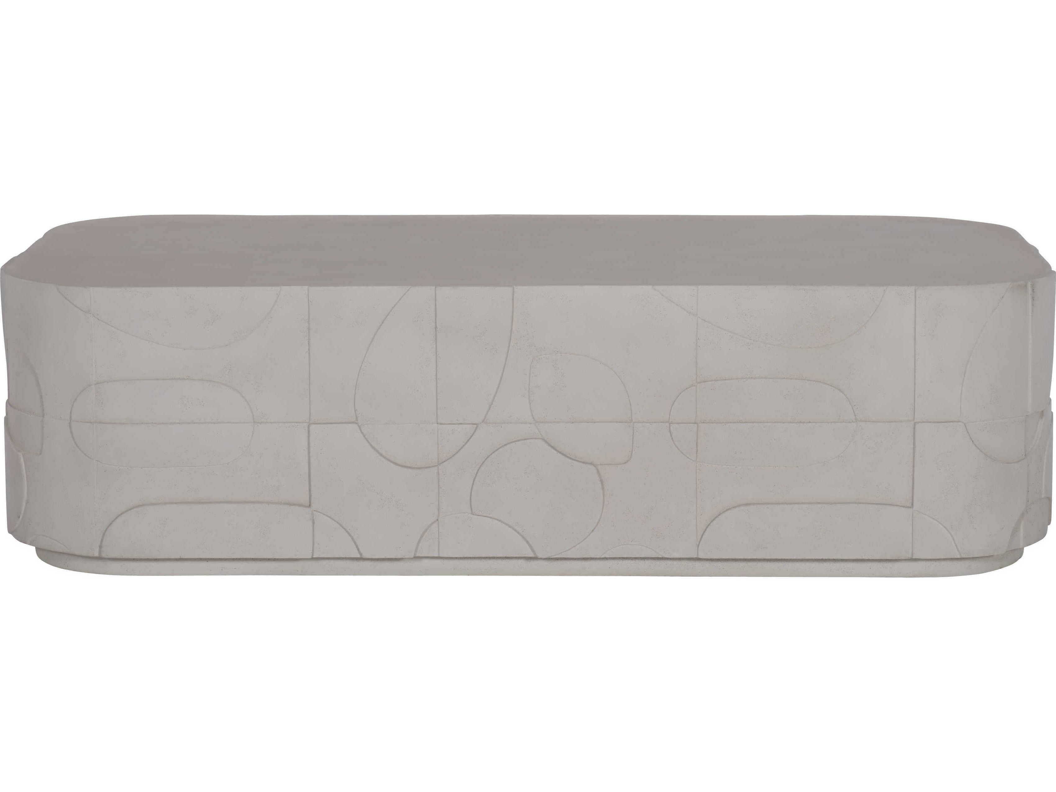 Bernhardt Zina Rectangular Stone Cocktail Table