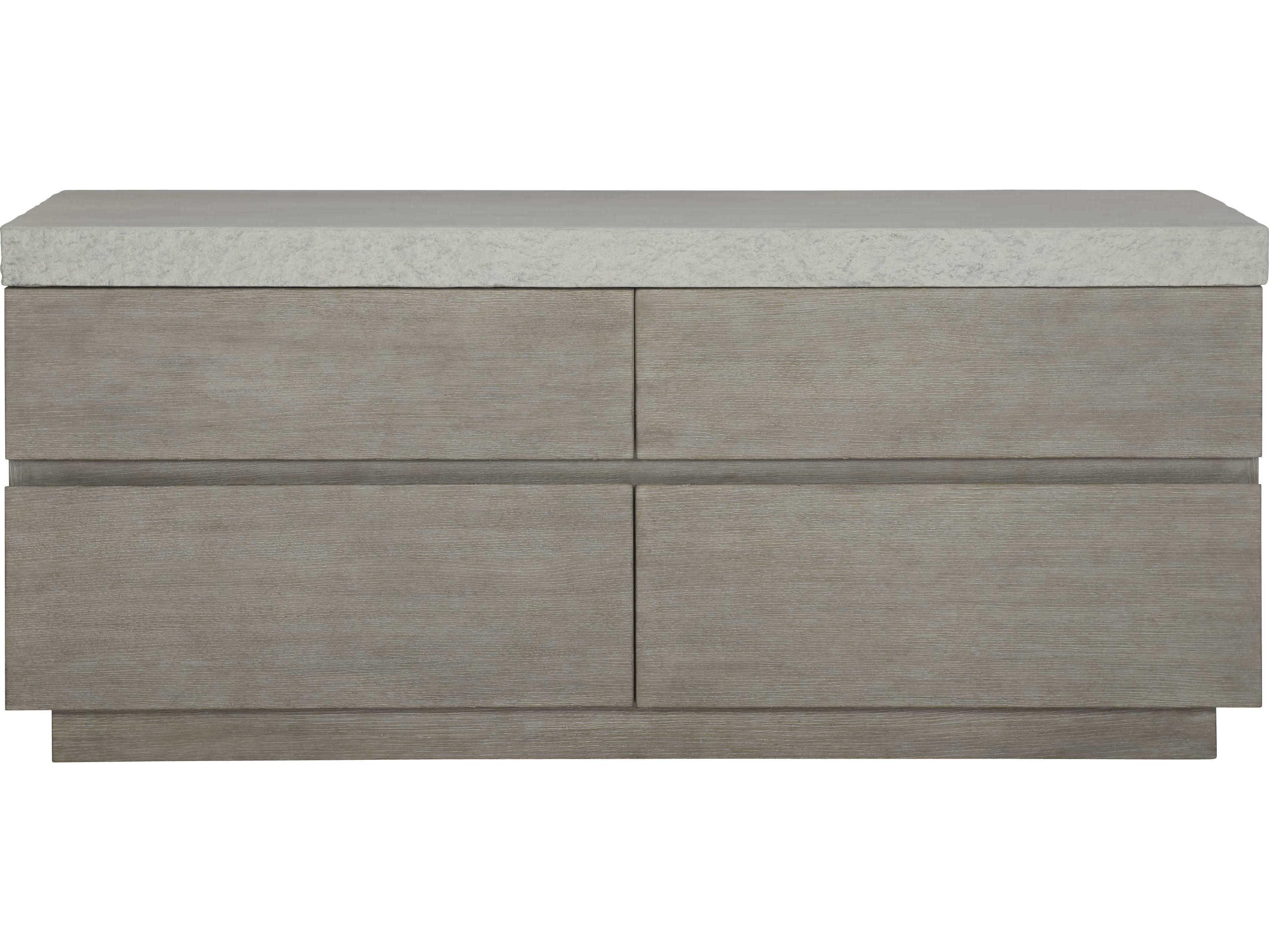 Bernhardt Interiors Ritter 4-Drawers Gray Oak Wood Double Dresser