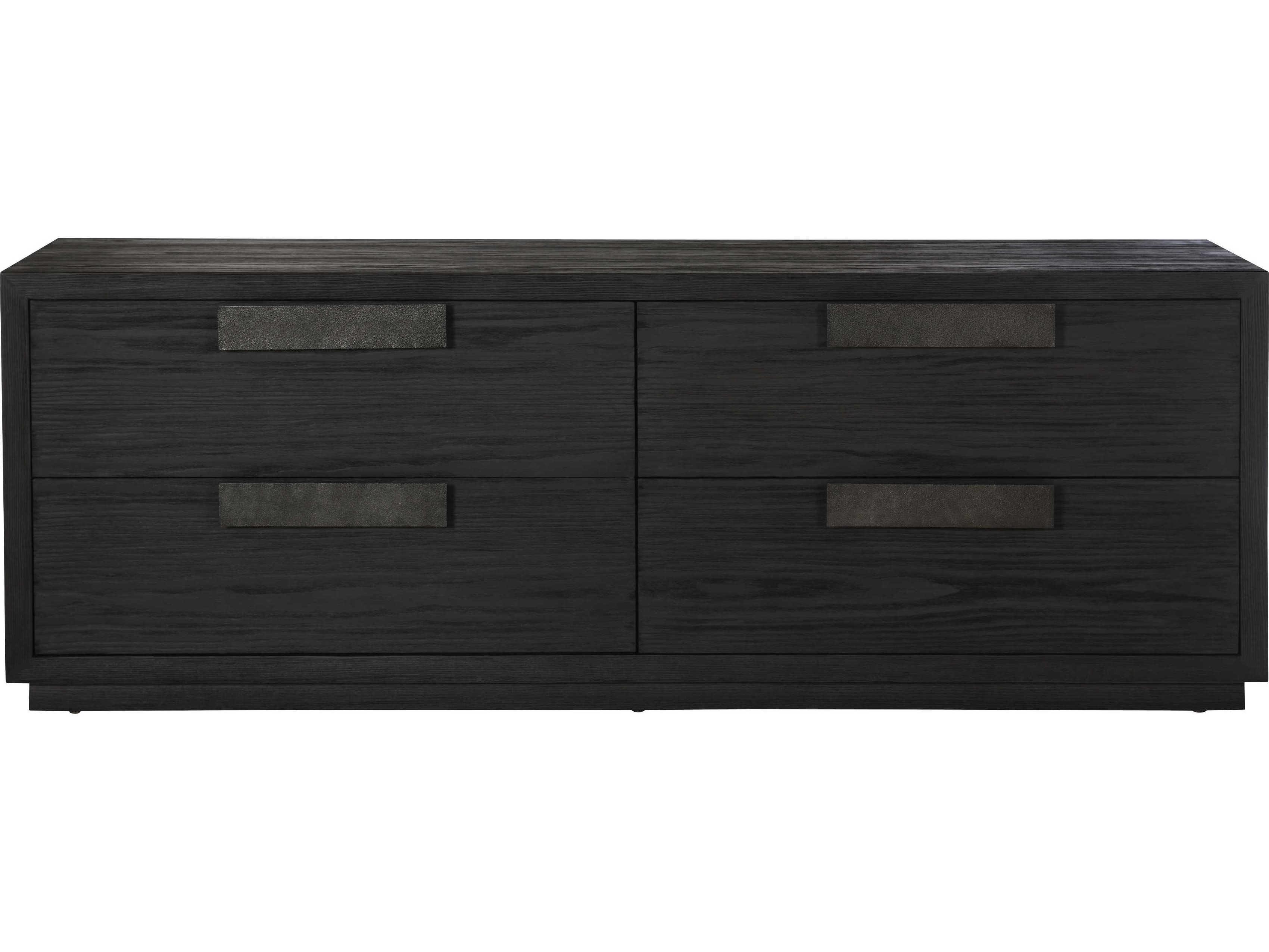 Bernhardt Interiors Keali 4-Drawers Ebony Oak Wood Double Dresser