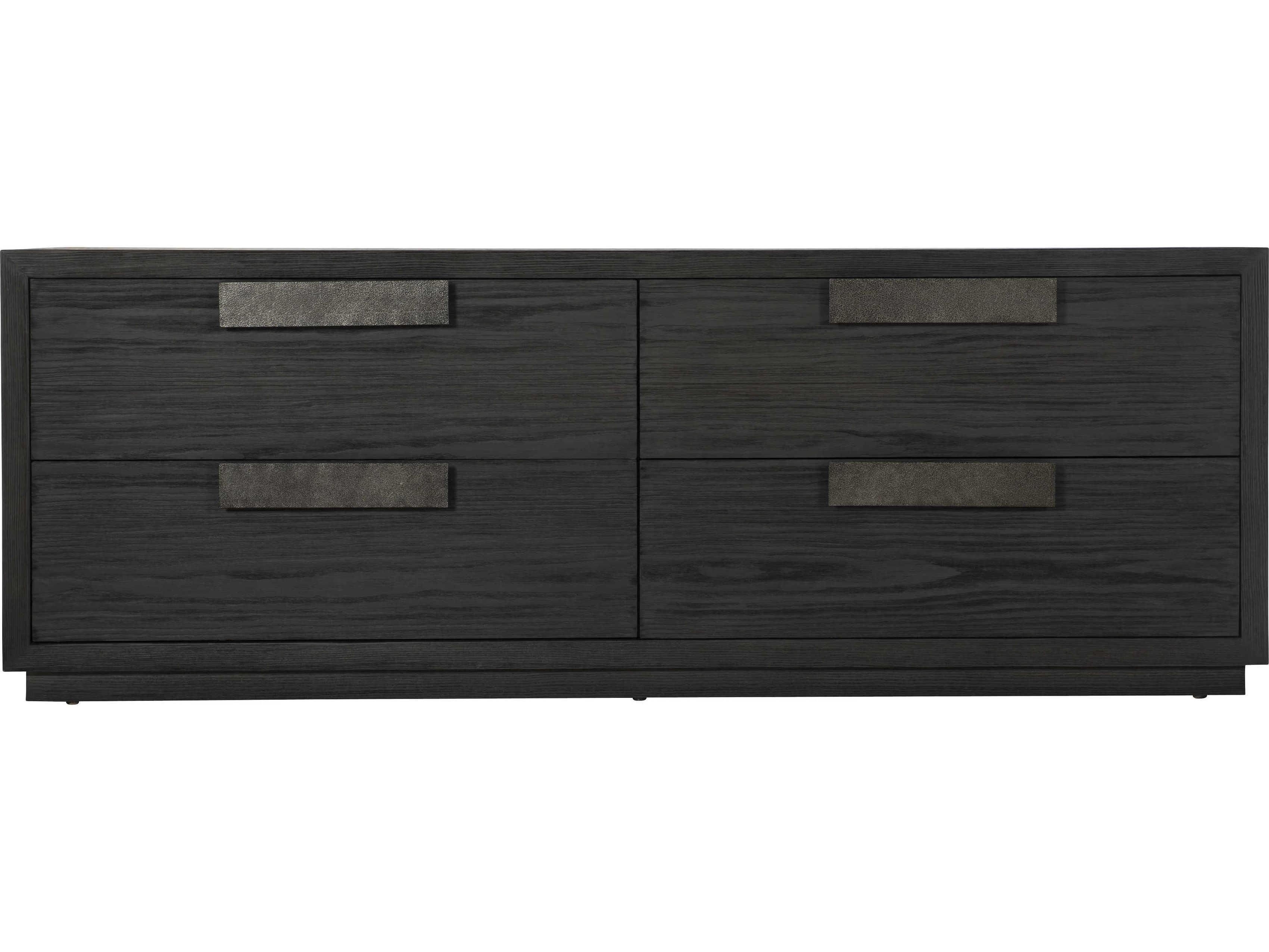 Bernhardt Interiors Keali 4-Drawers Ebony Oak Wood Double Dresser