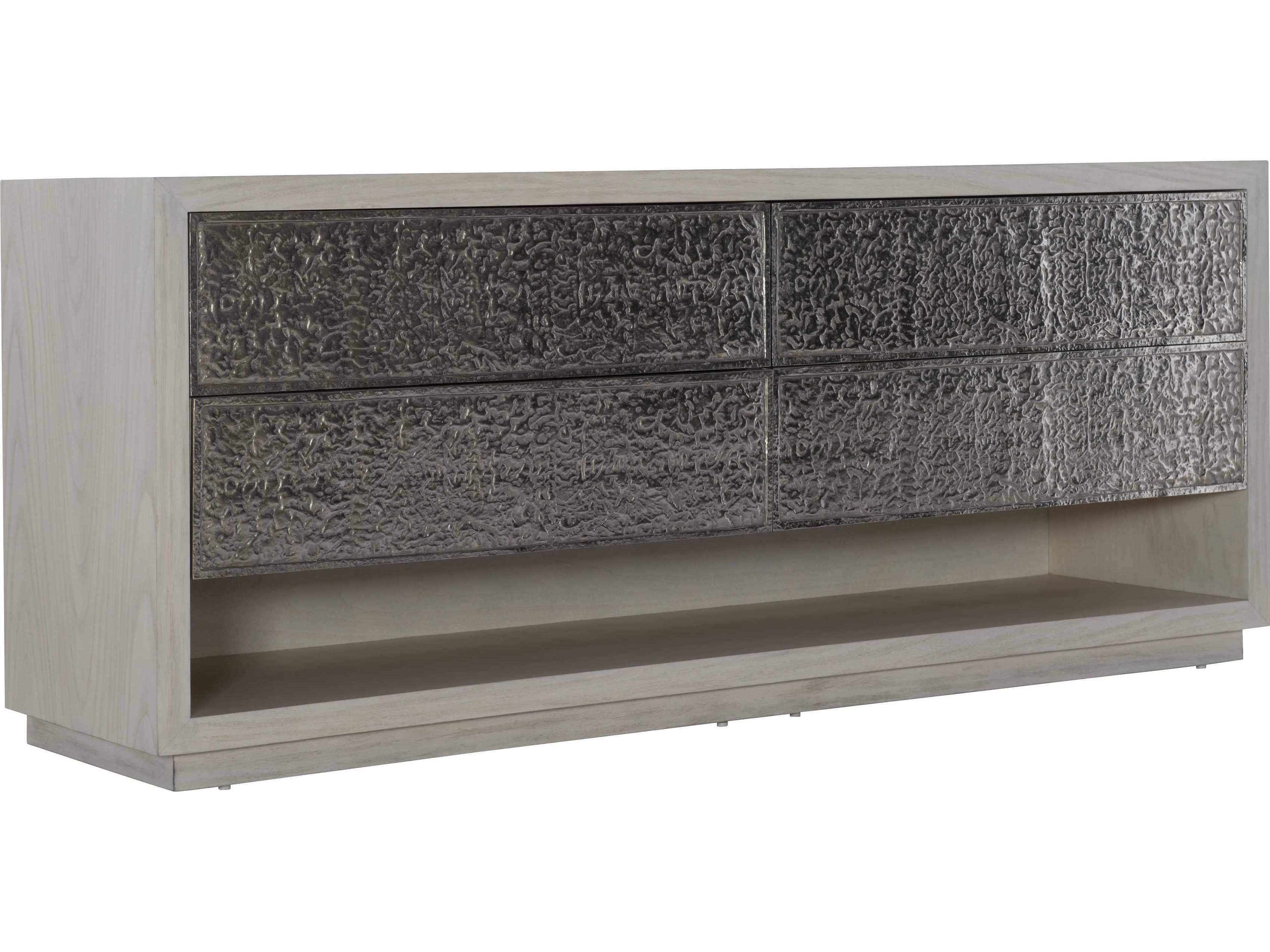 Bernhardt Interiors Ware 4-Drawers Gray Oak Wood Double Dresser