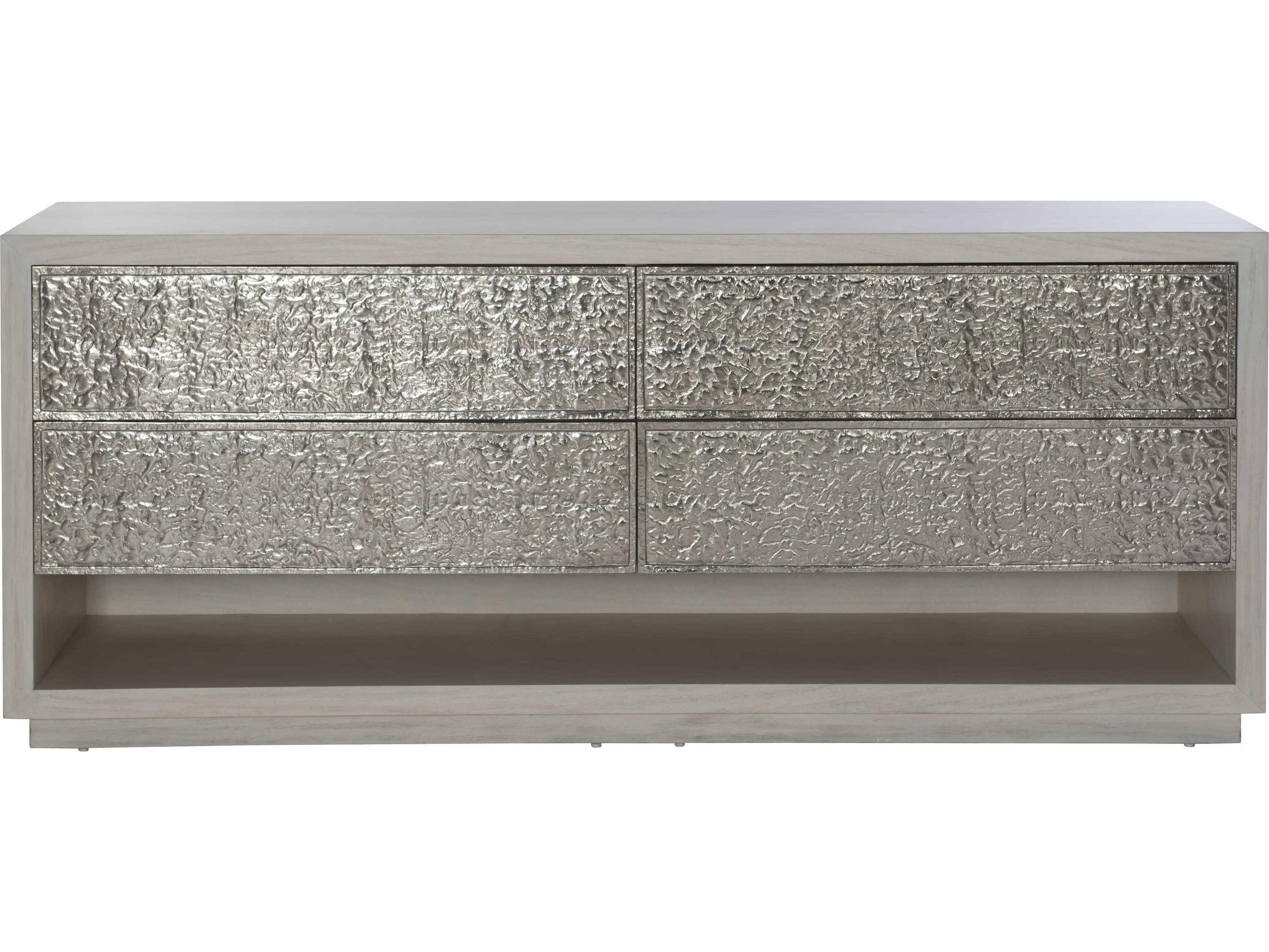 Bernhardt Interiors Ware 4-Drawers Gray Oak Wood Double Dresser