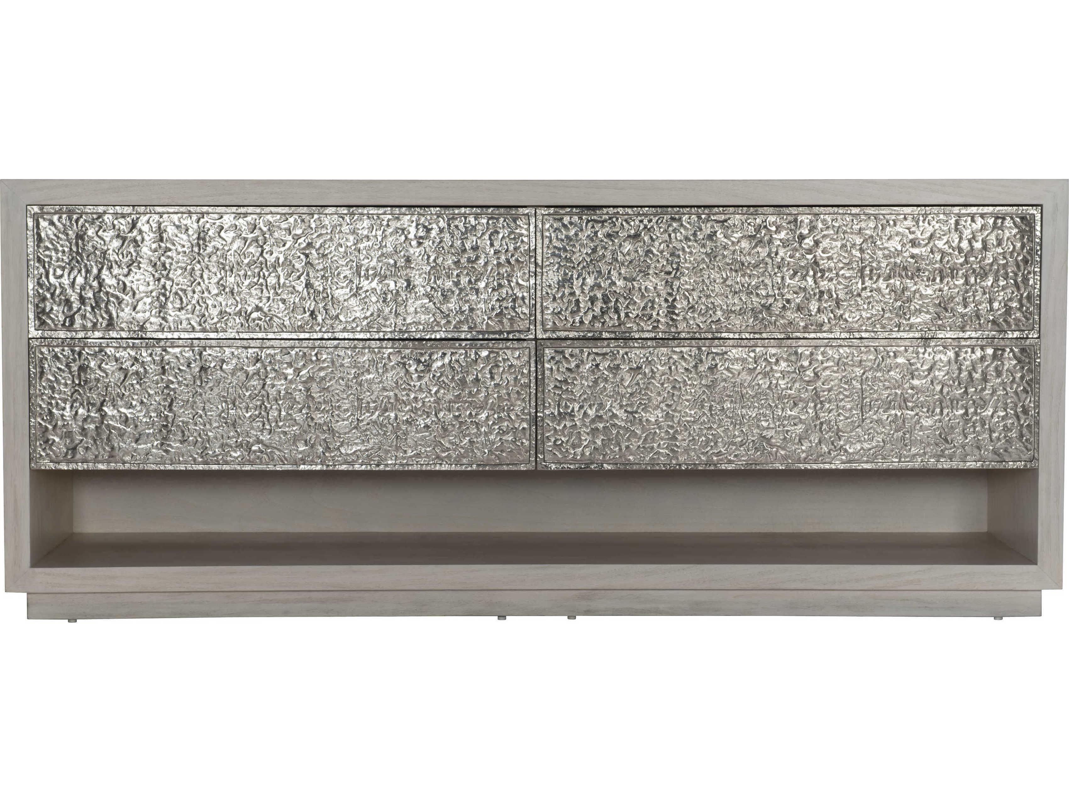 Bernhardt Interiors Ware 4-Drawers Gray Oak Wood Double Dresser