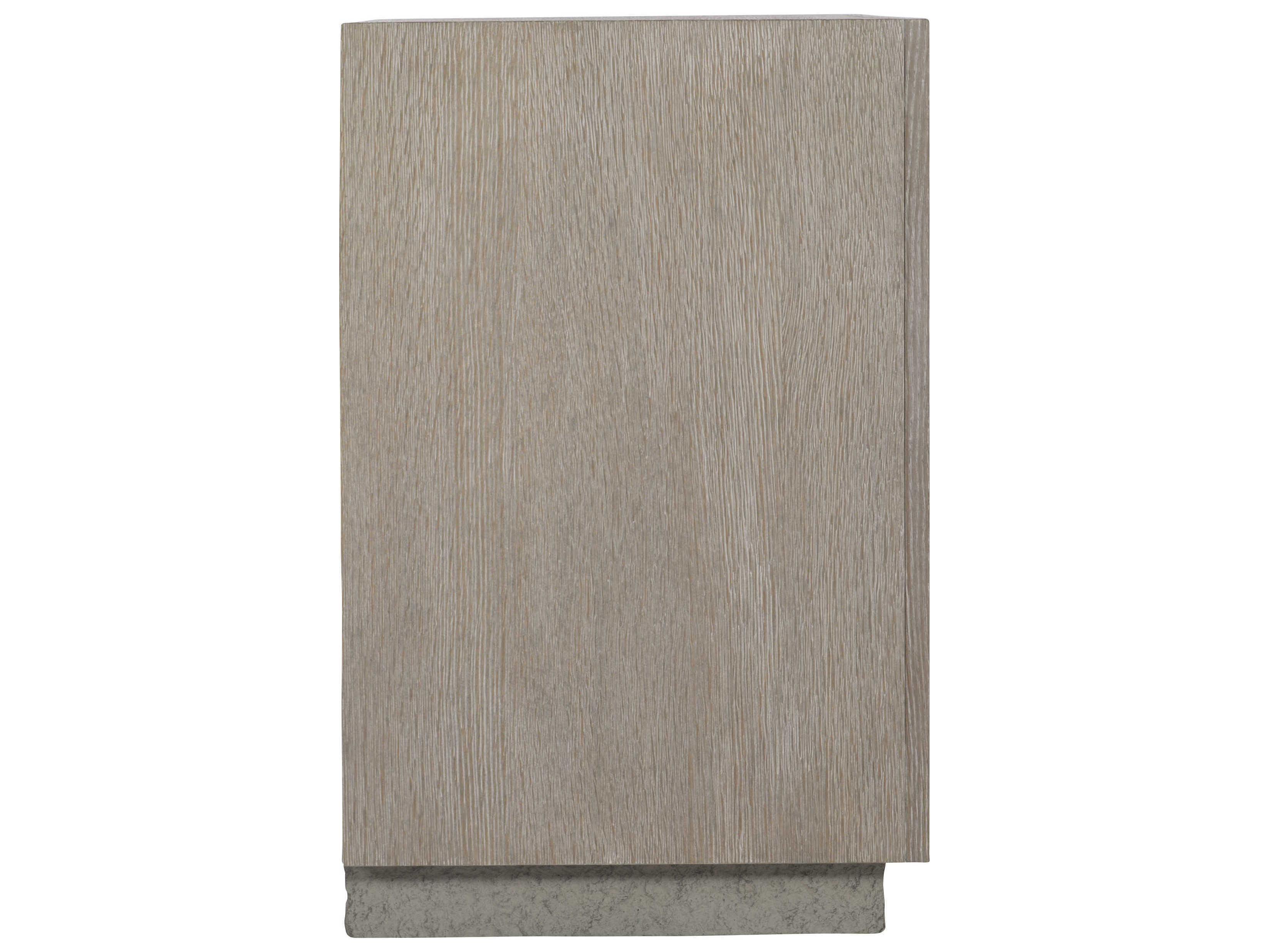 Bernhardt Interiors Lunula 2-Drawers Beige Oak Wood Nightstand