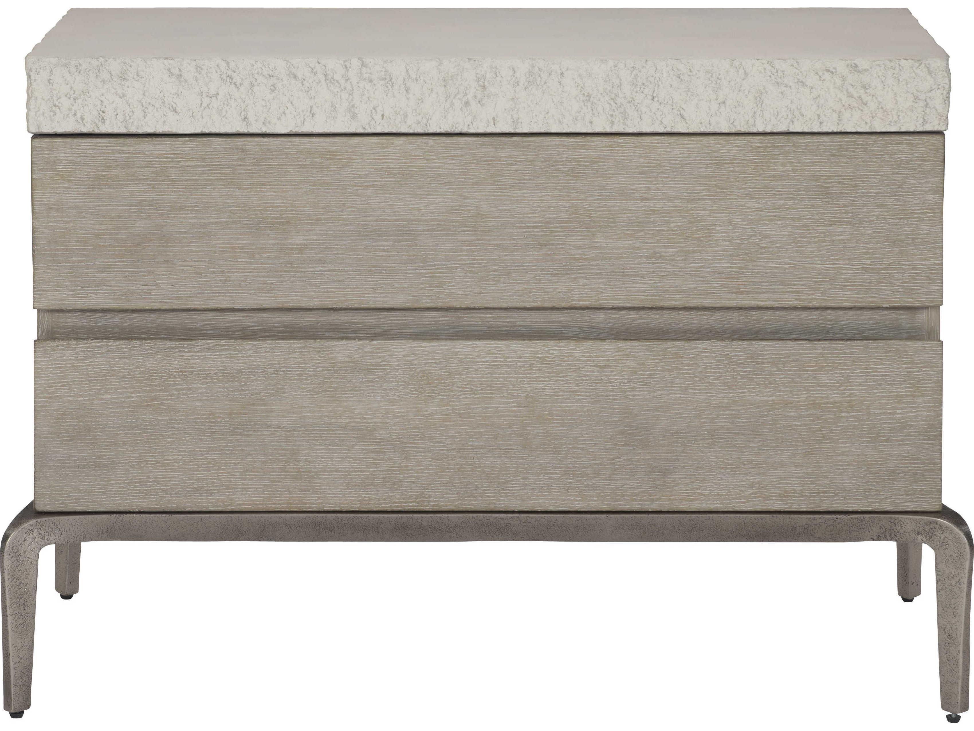 Bernhardt Interiors Ritter 2-Drawers Gray Oak Wood Nightstand