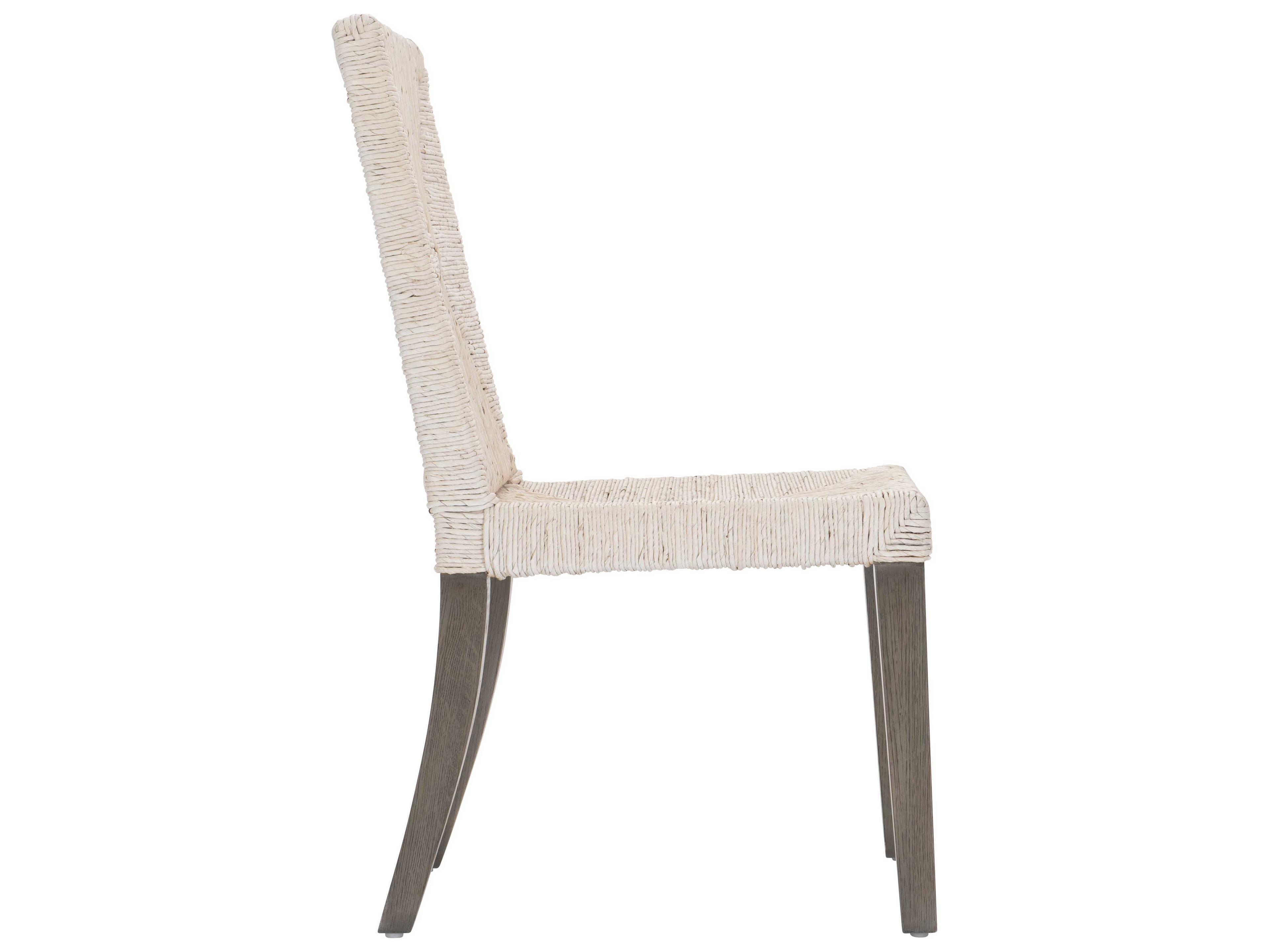 Bernhardt Interiors Palma Oak Wood Gray Side Dining Chair