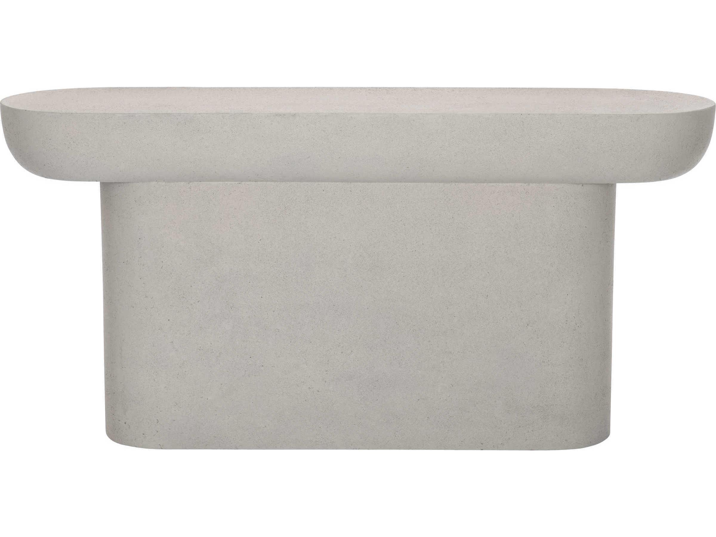 Bernhardt Vida Oval Concrete Console Table