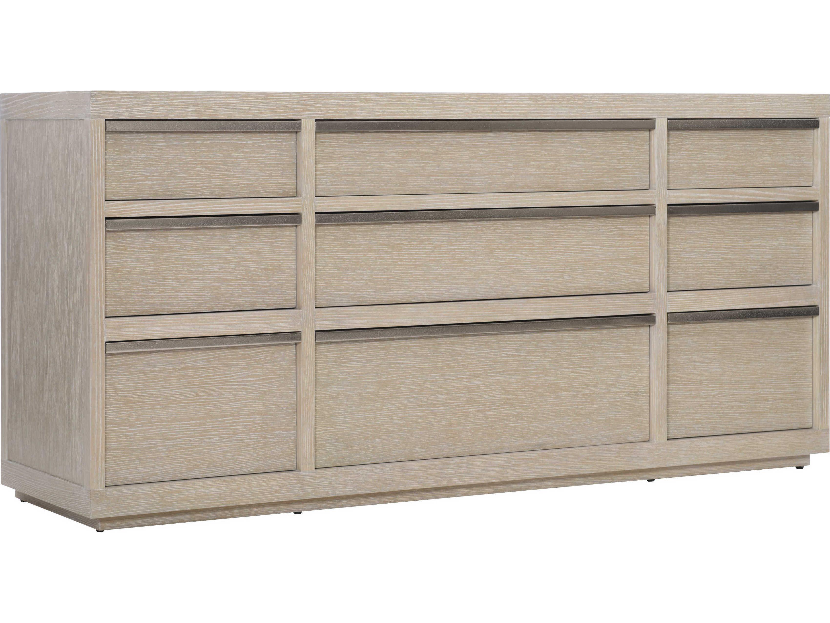Bernhardt Solaria 9-Drawers Beige Oak Wood Dresser