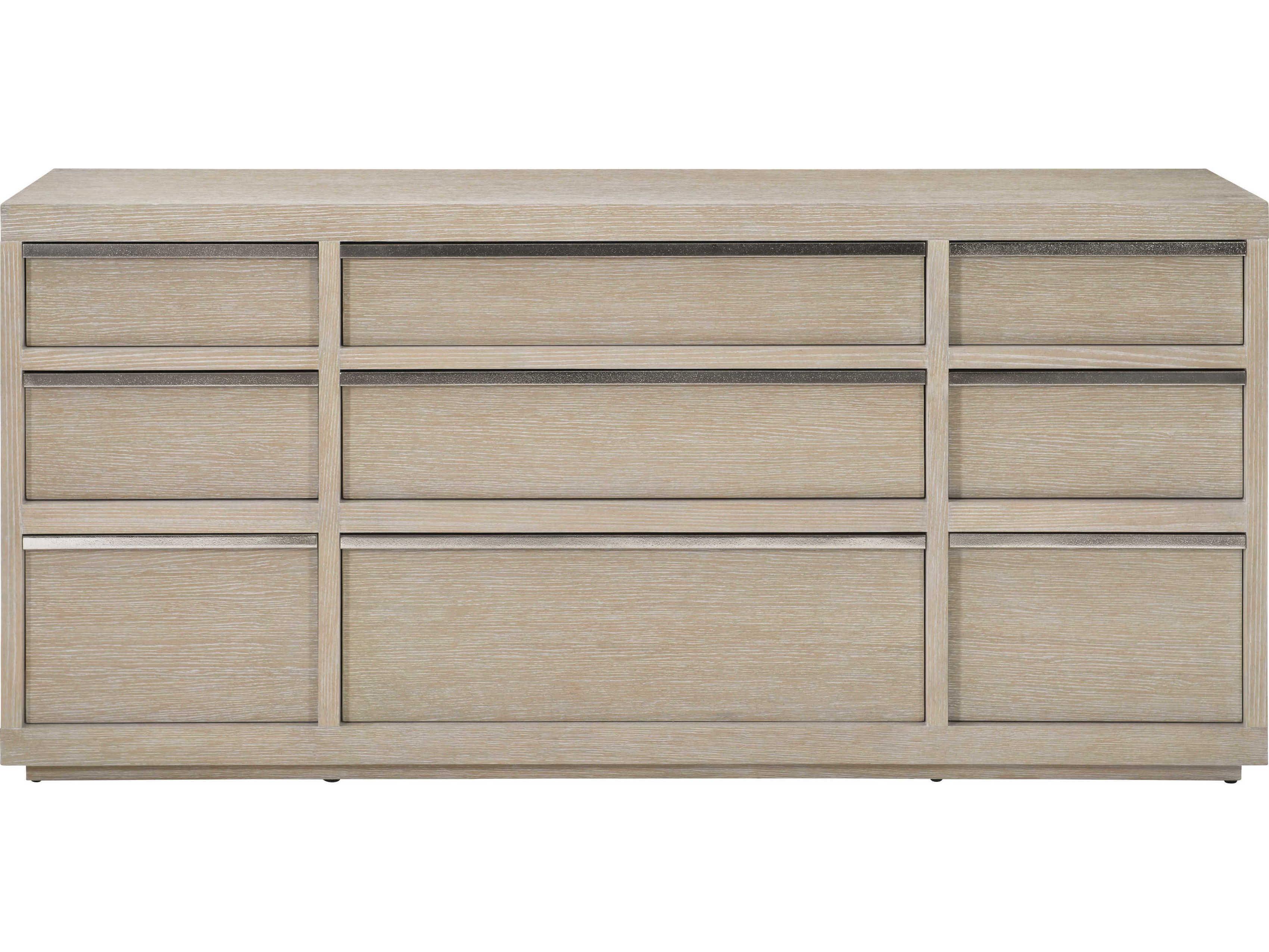Bernhardt Solaria 9-Drawers Beige Oak Wood Dresser