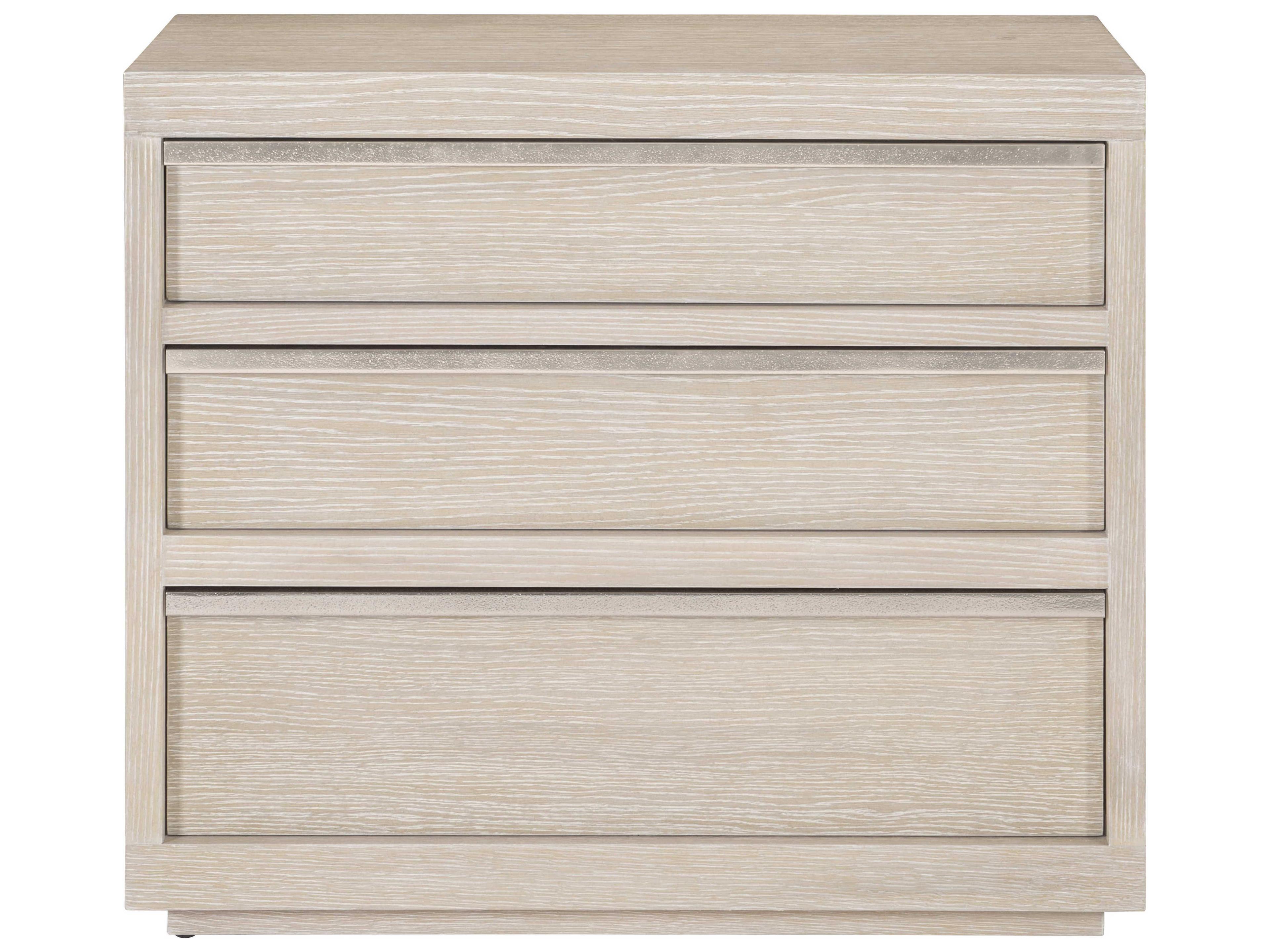Bernhardt Solaria 3-Drawers Beige Oak Wood Nightstand