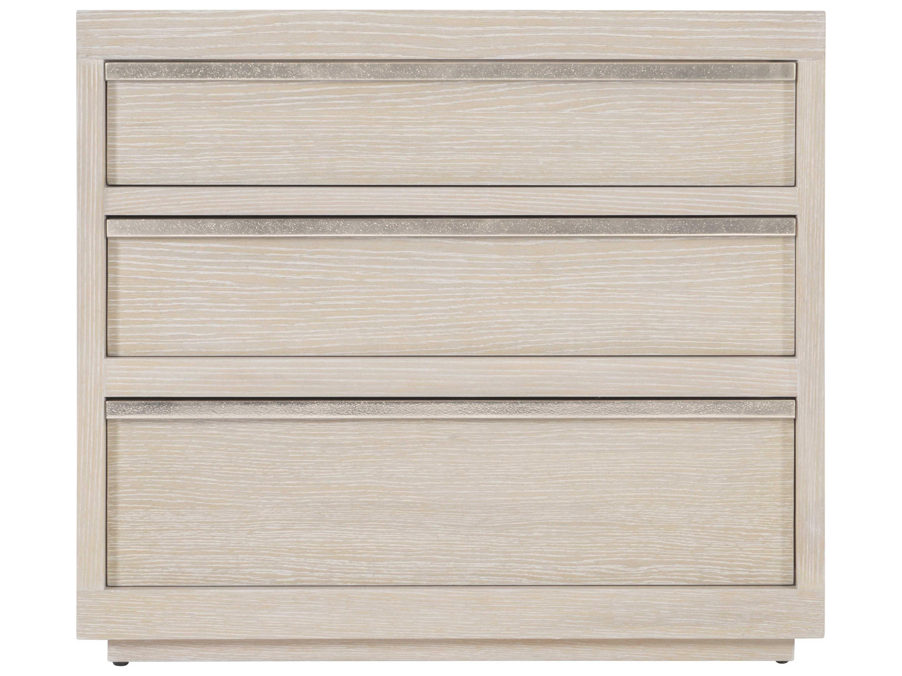 Bernhardt Solaria 3-Drawers Beige Oak Wood Nightstand