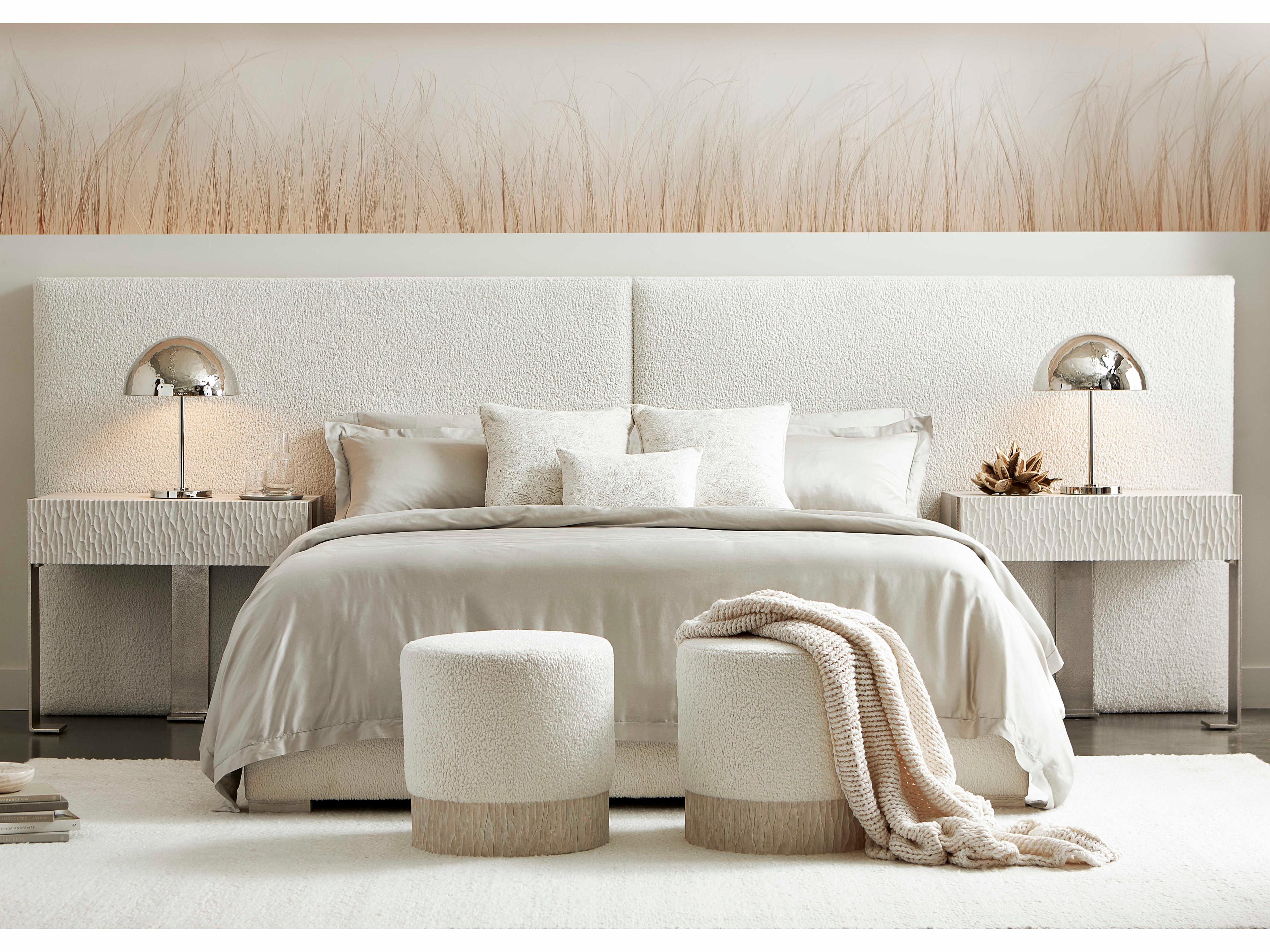 Bernhardt Solaria White Upholstered Ottoman