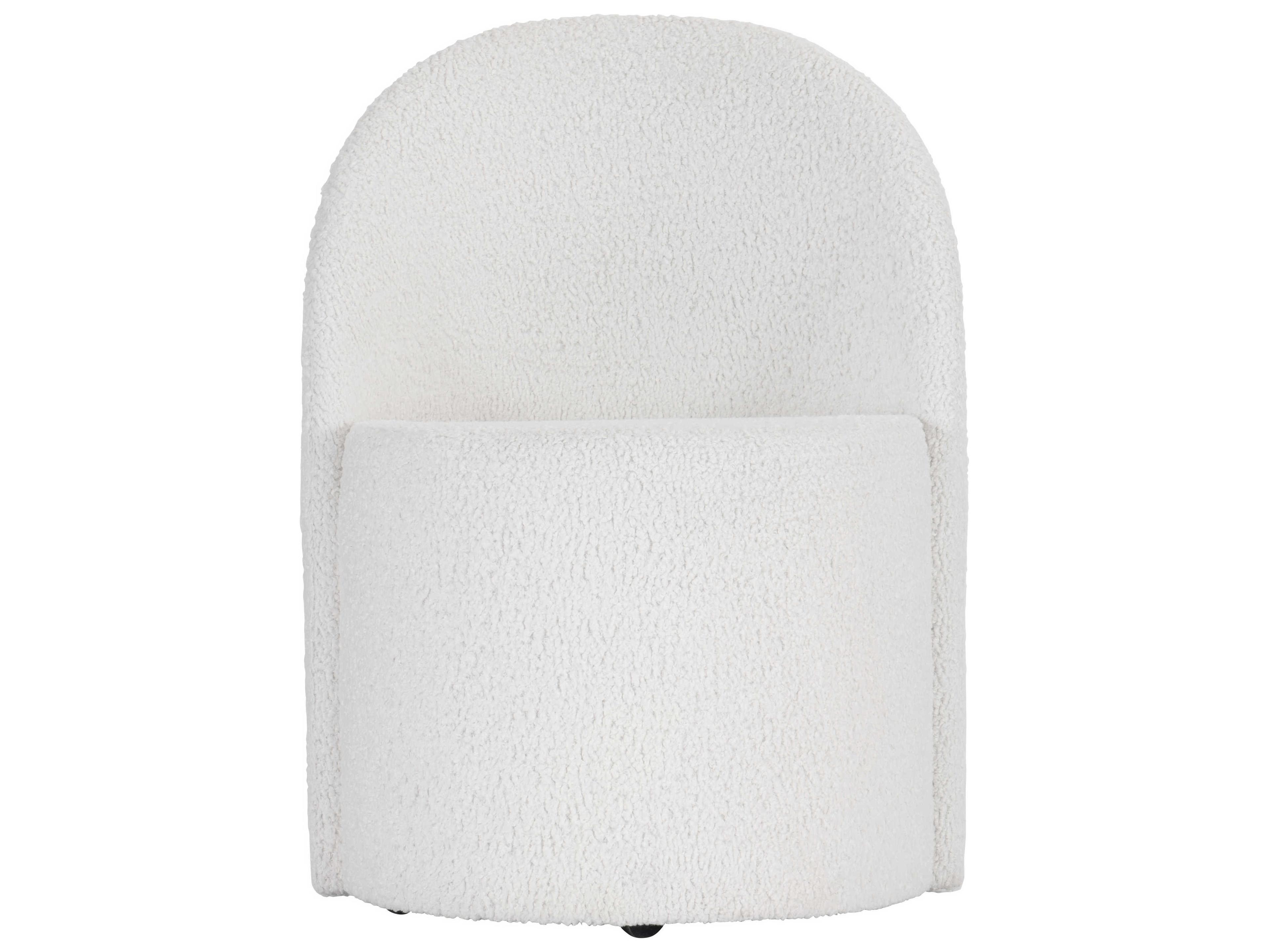 Bernhardt Solaria Oak Wood White Upholstered Arm Dining Chair