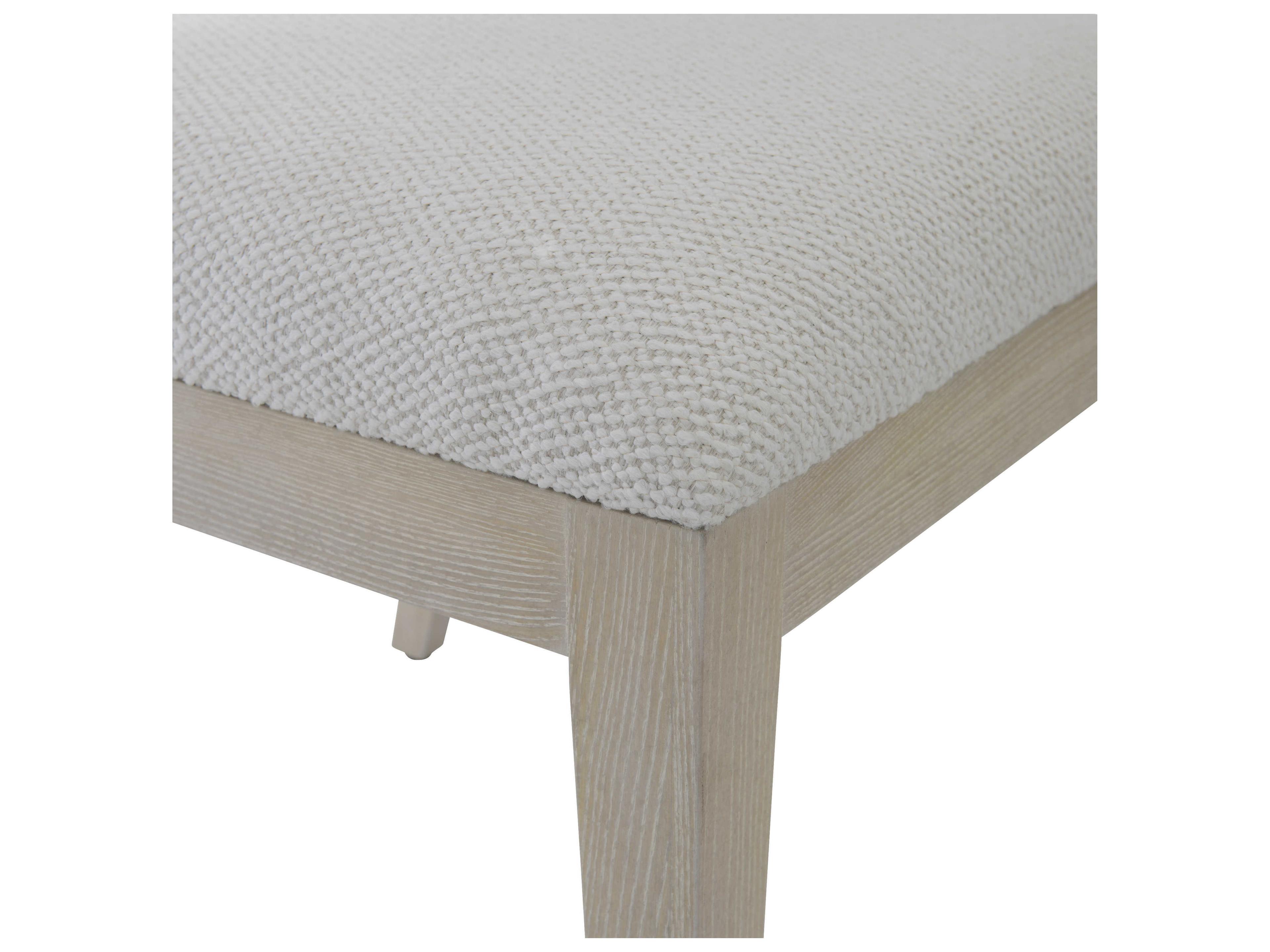 Bernhardt Solaria Oak Wood Beige Upholstered Side Dining Chair