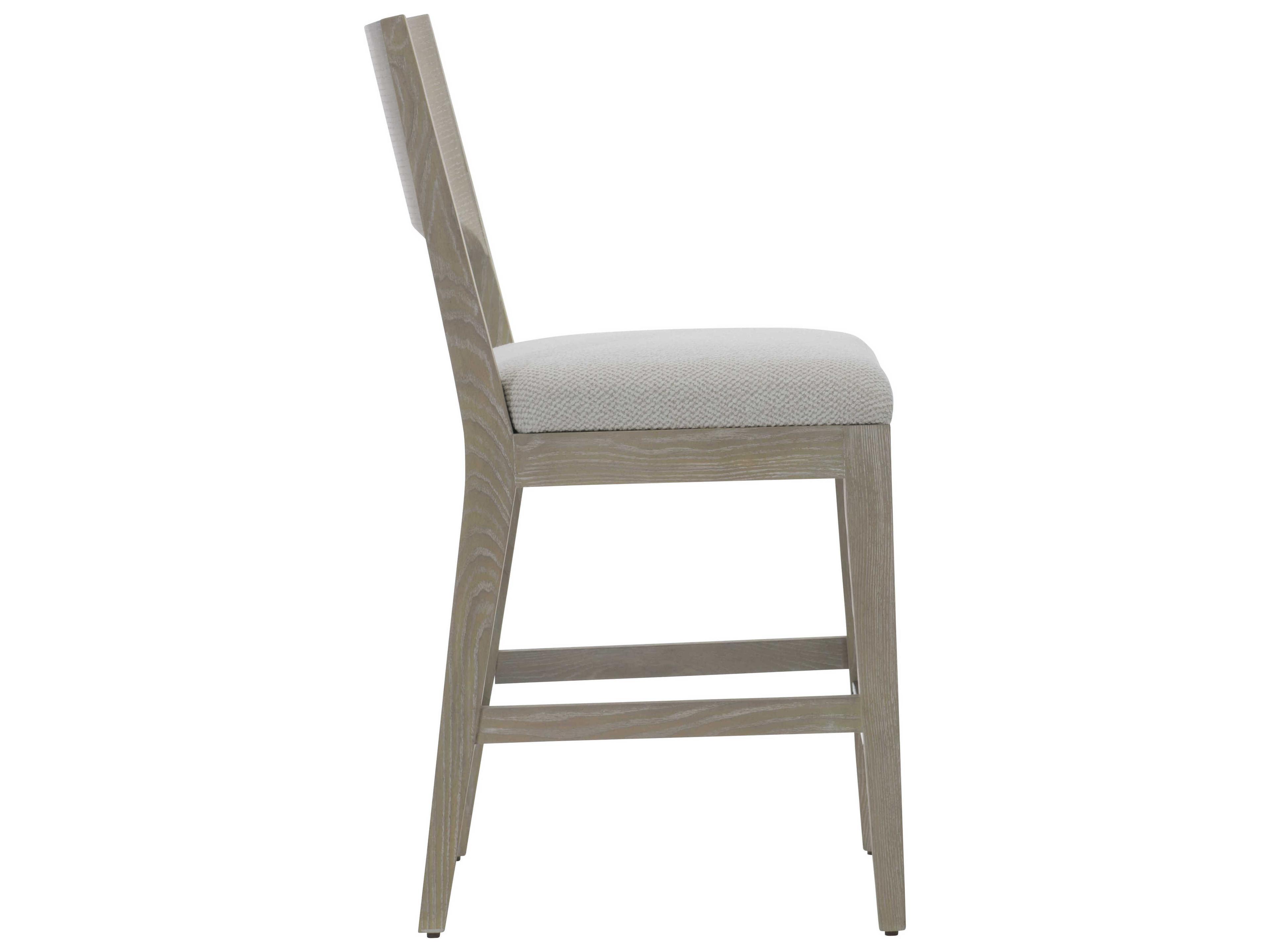 Bernhardt Solaria Upholstered Oak Wood Counter Stool