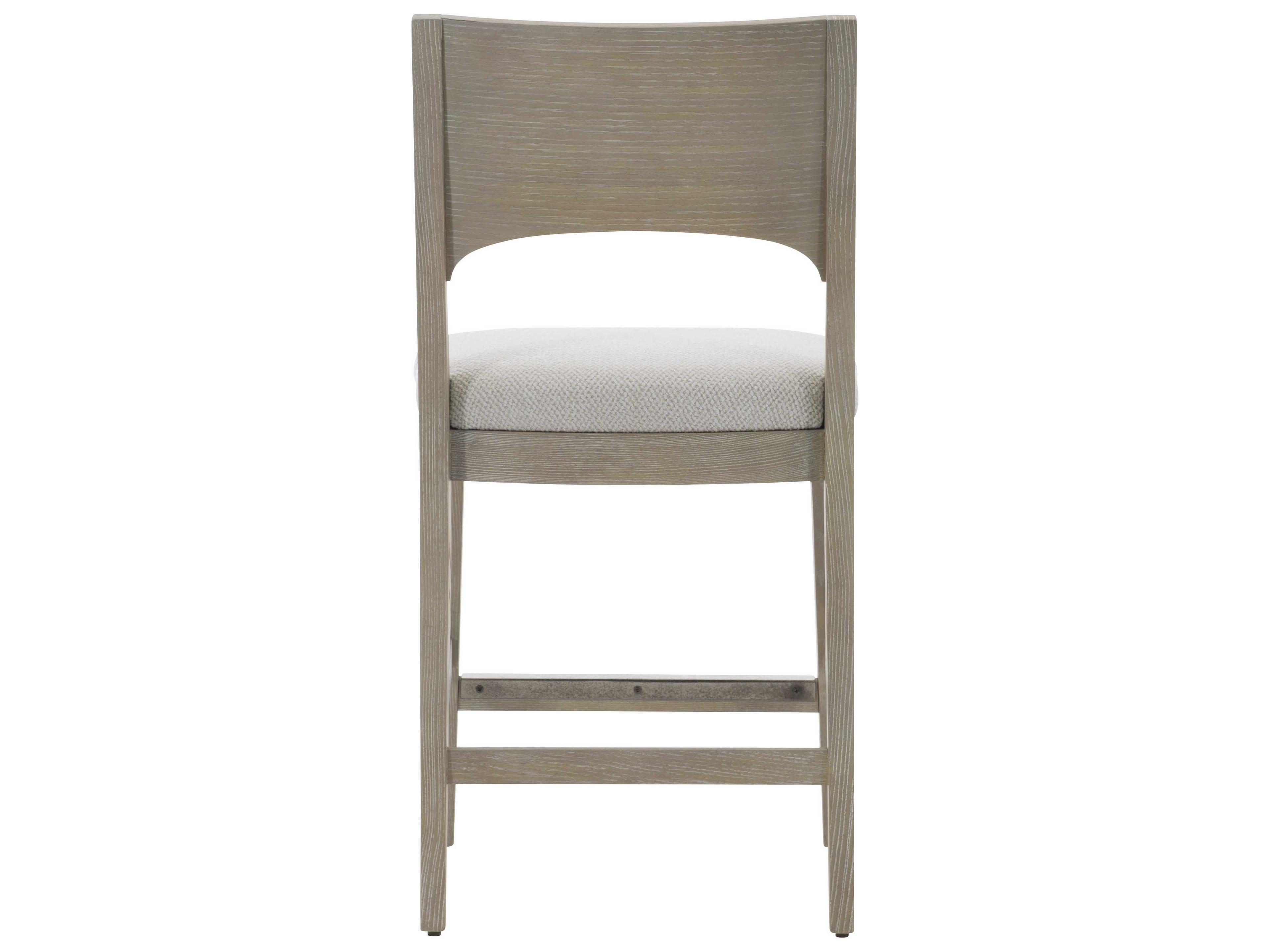 Bernhardt Solaria Upholstered Oak Wood Counter Stool