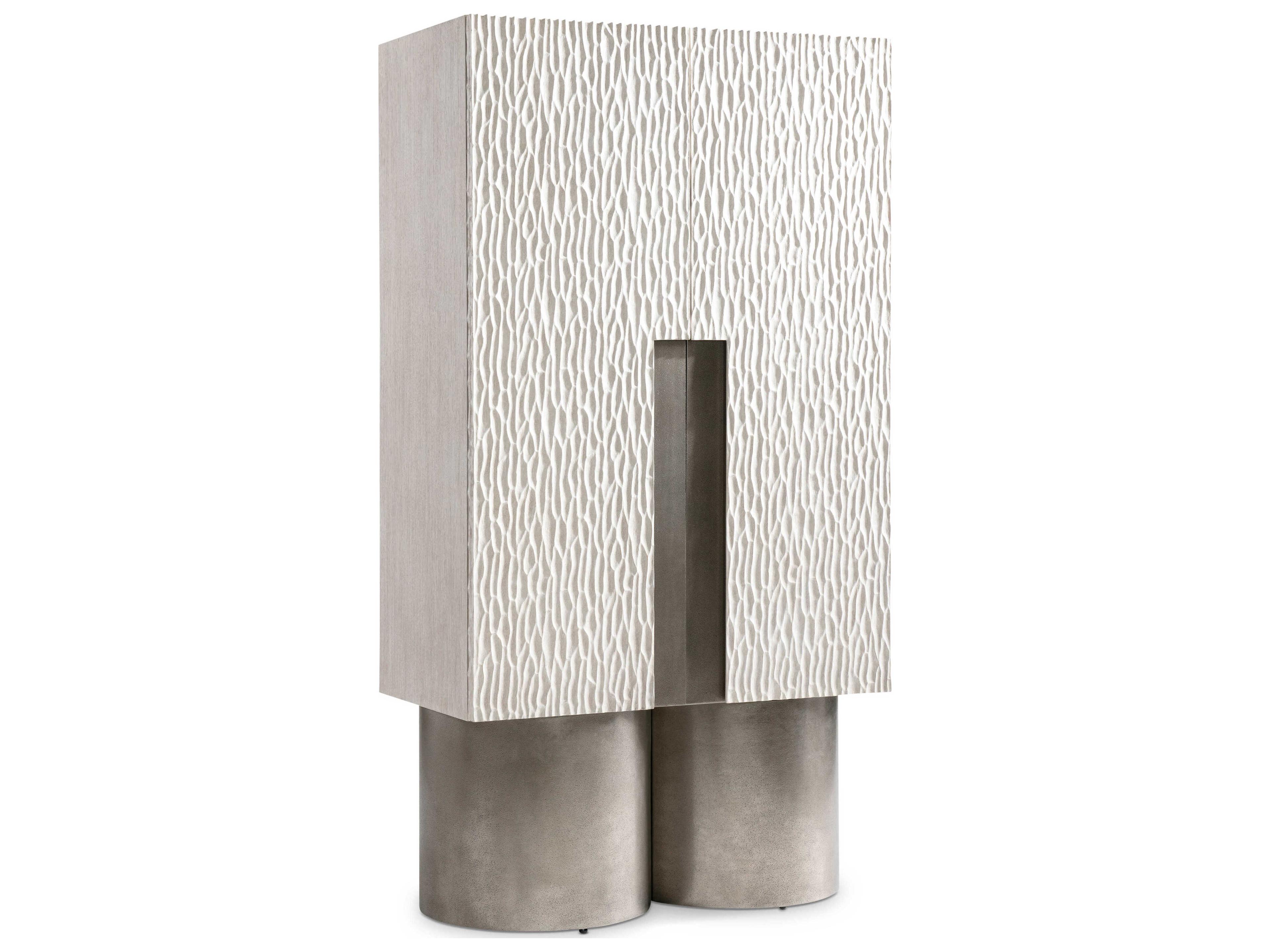 Bernhardt White Ash Wood Bar Cabinet