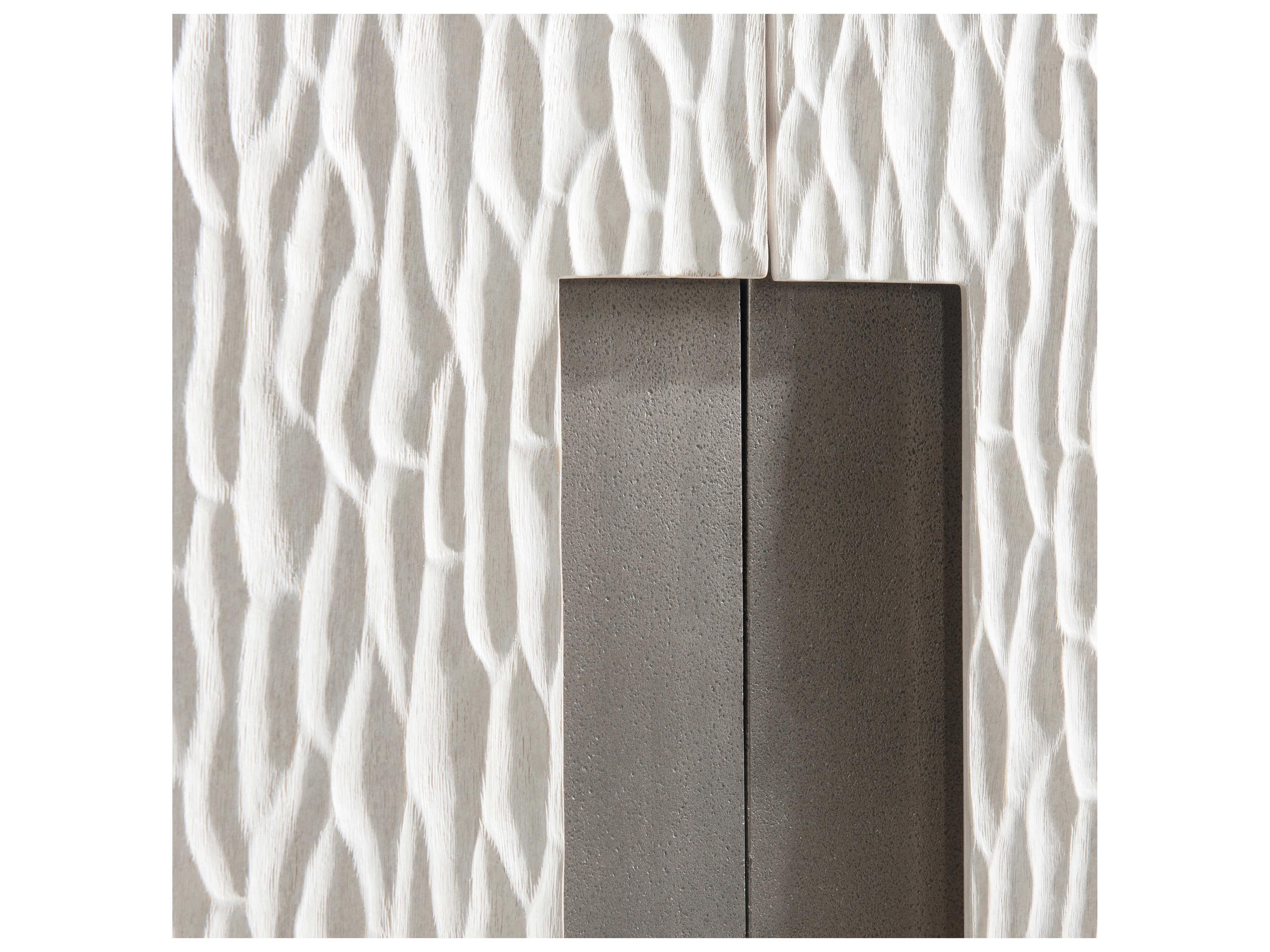 Bernhardt White Ash Wood Bar Cabinet