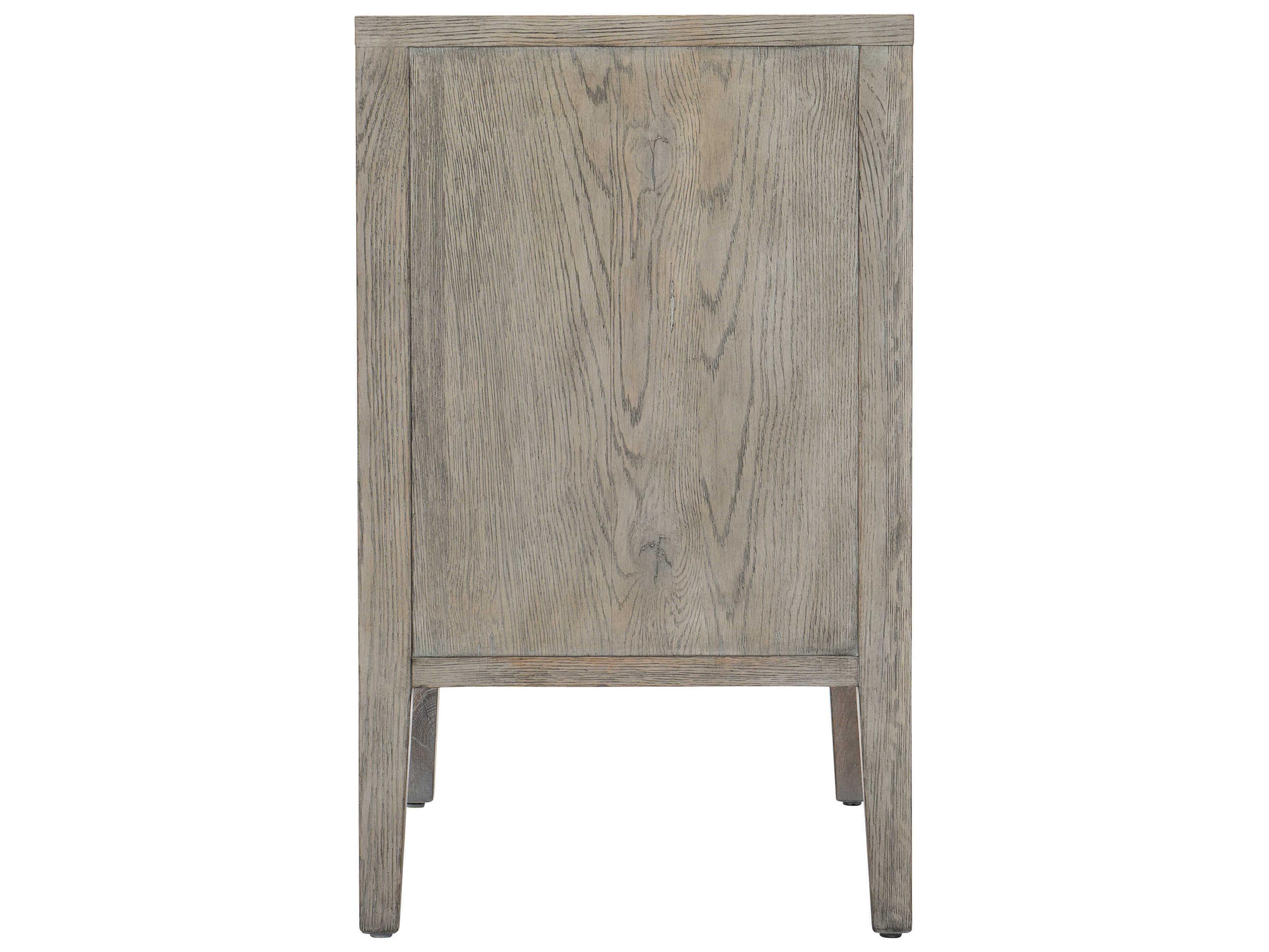 Bernhardt Albion 2-Drawers Gray Oak Wood Nightstand