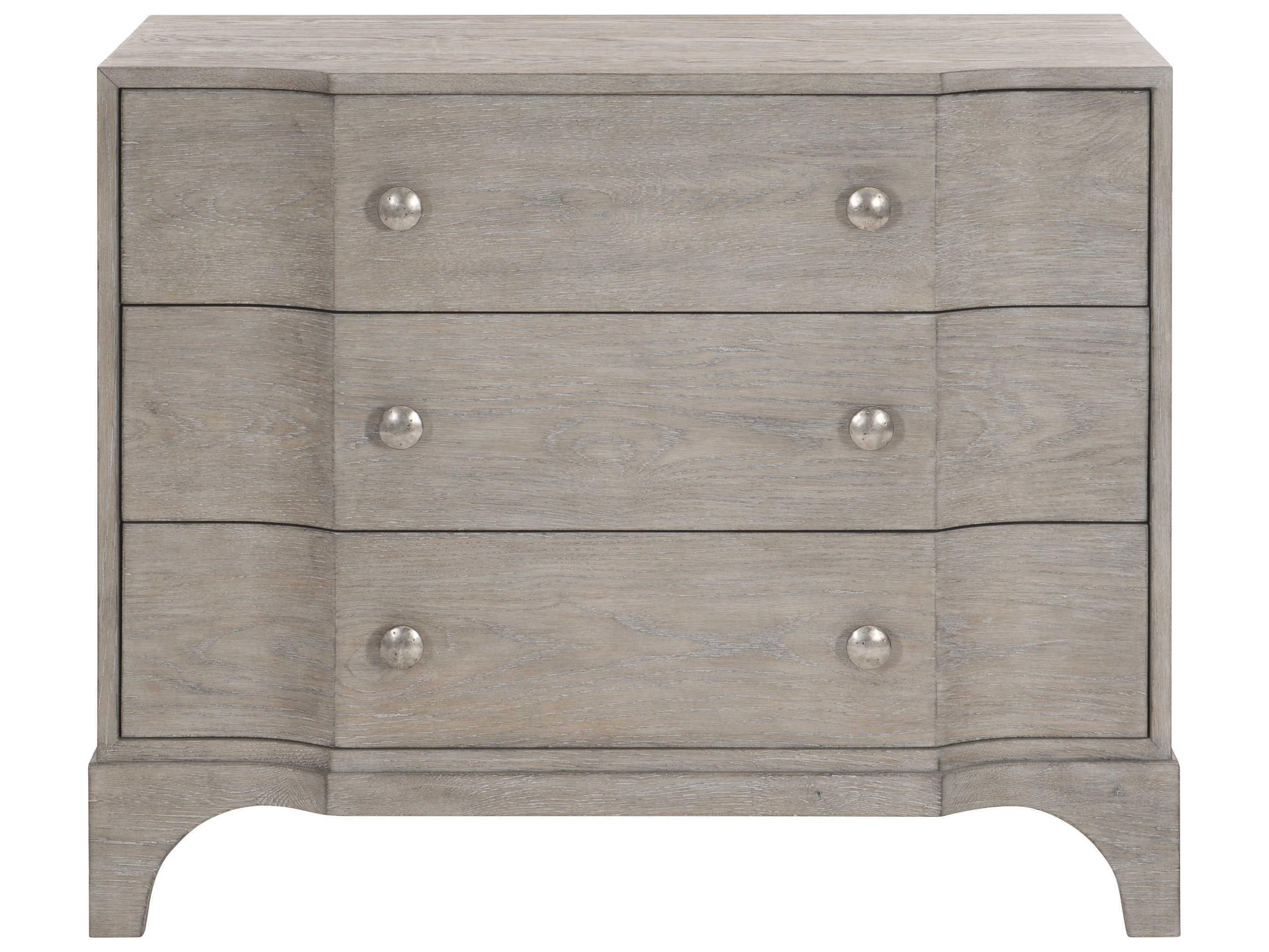 Bernhardt Albion 3-Drawers Gray Oak Wood Nightstand
