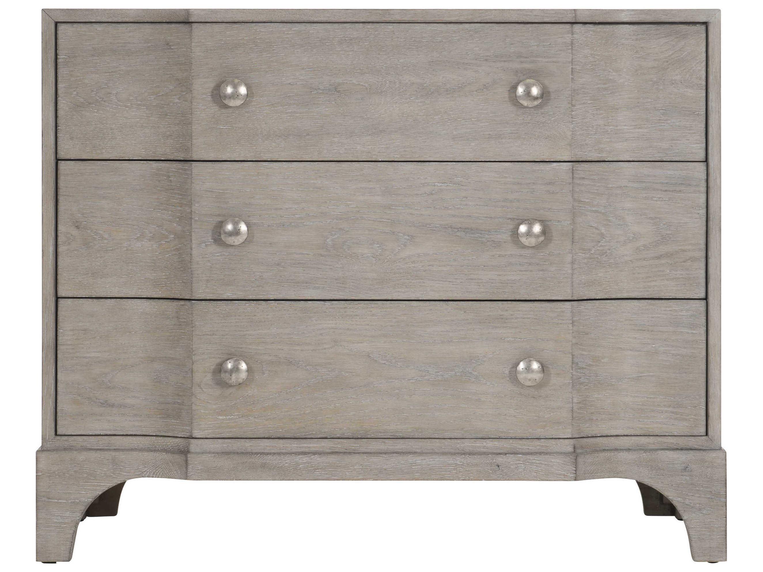 Bernhardt Albion 3-Drawers Gray Oak Wood Nightstand