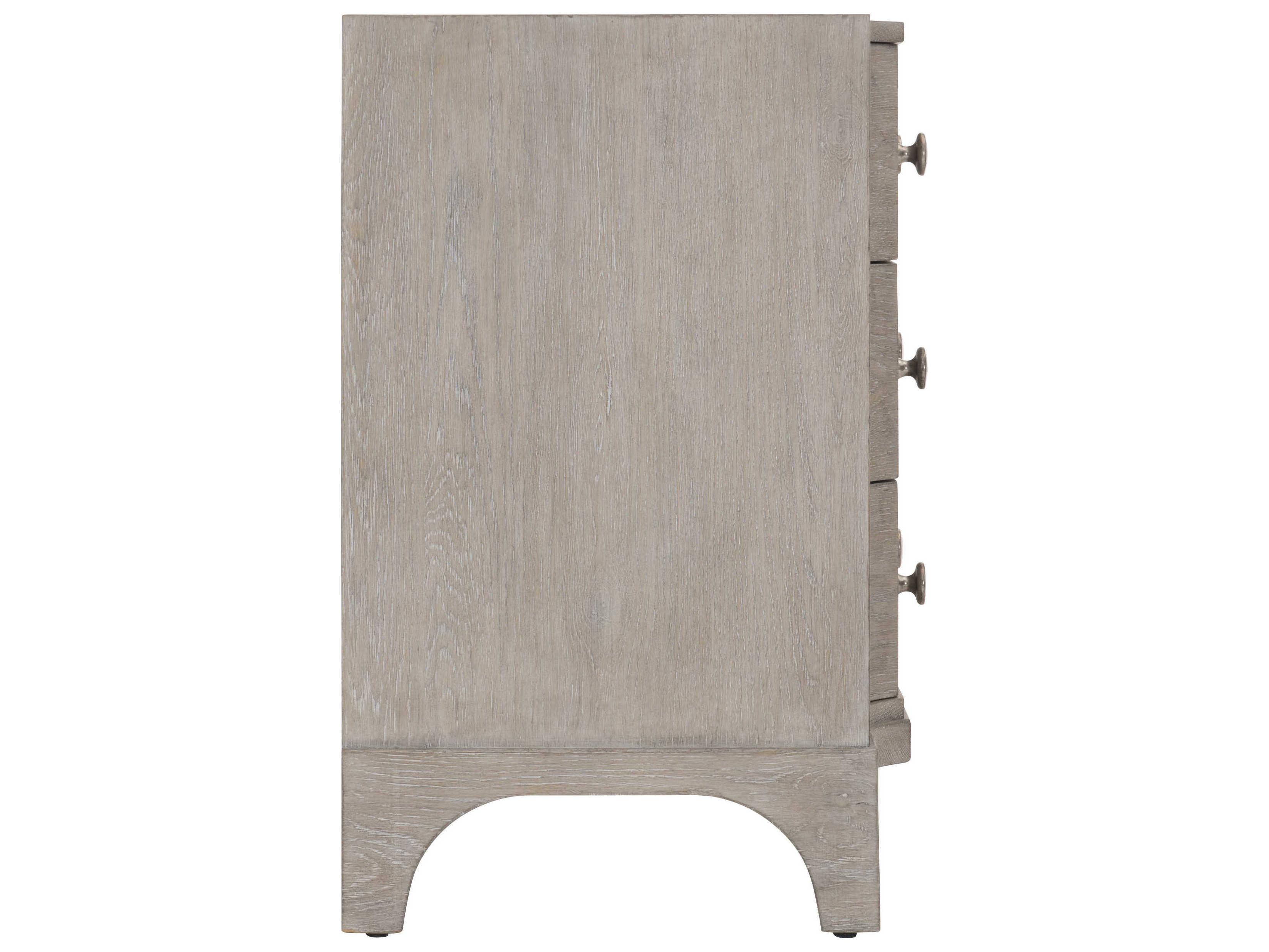 Bernhardt Albion 3-Drawers Gray Oak Wood Nightstand