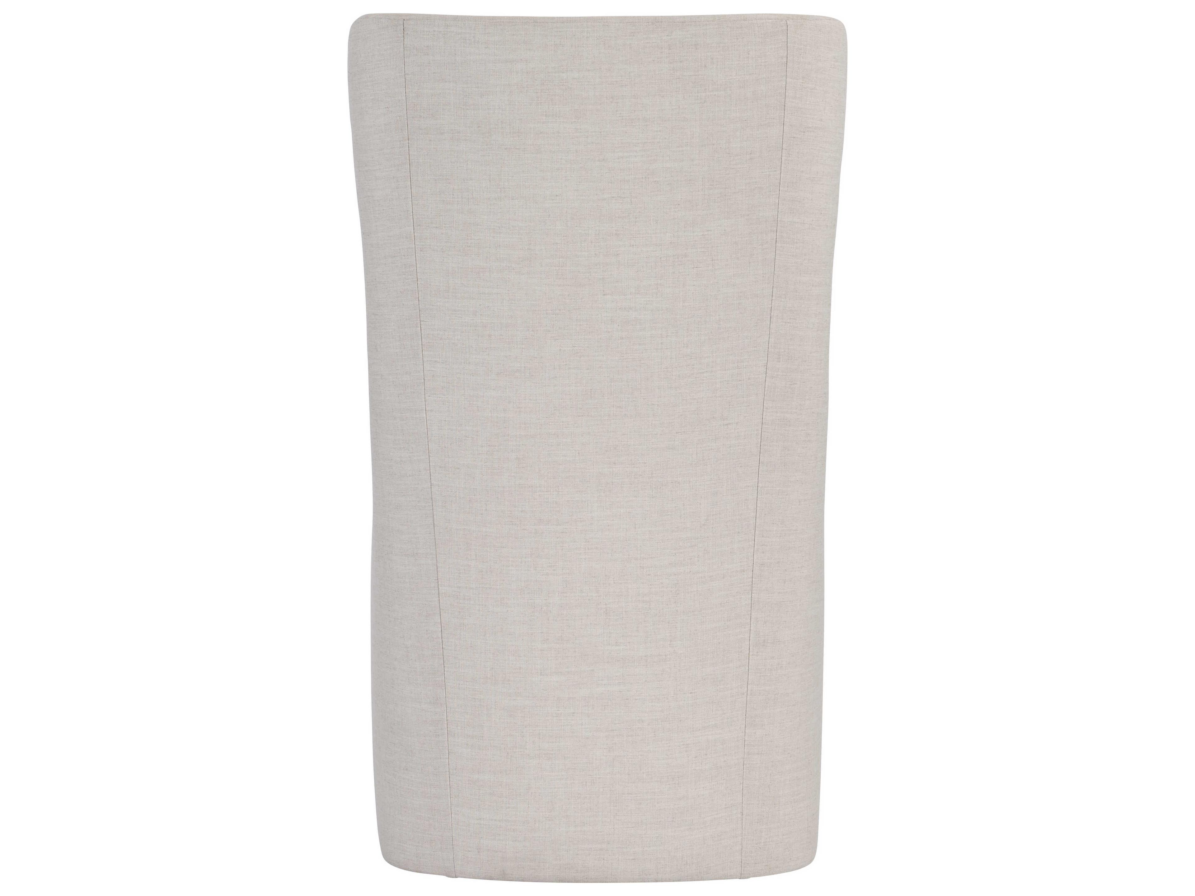 Bernhardt Albion Oak Wood White Upholstered Side Dining Chair