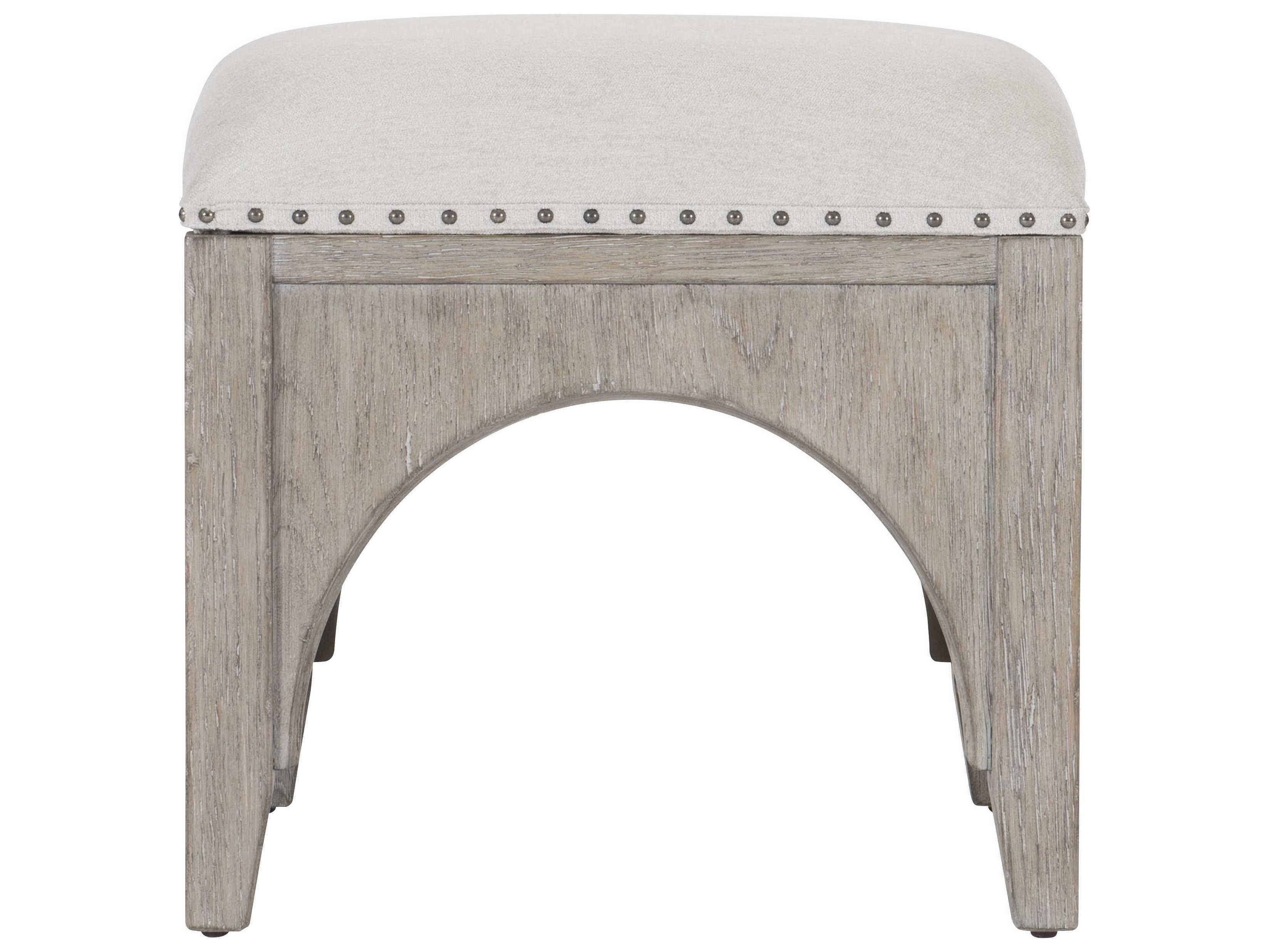 Bernhardt Albion White Upholstered Ottoman