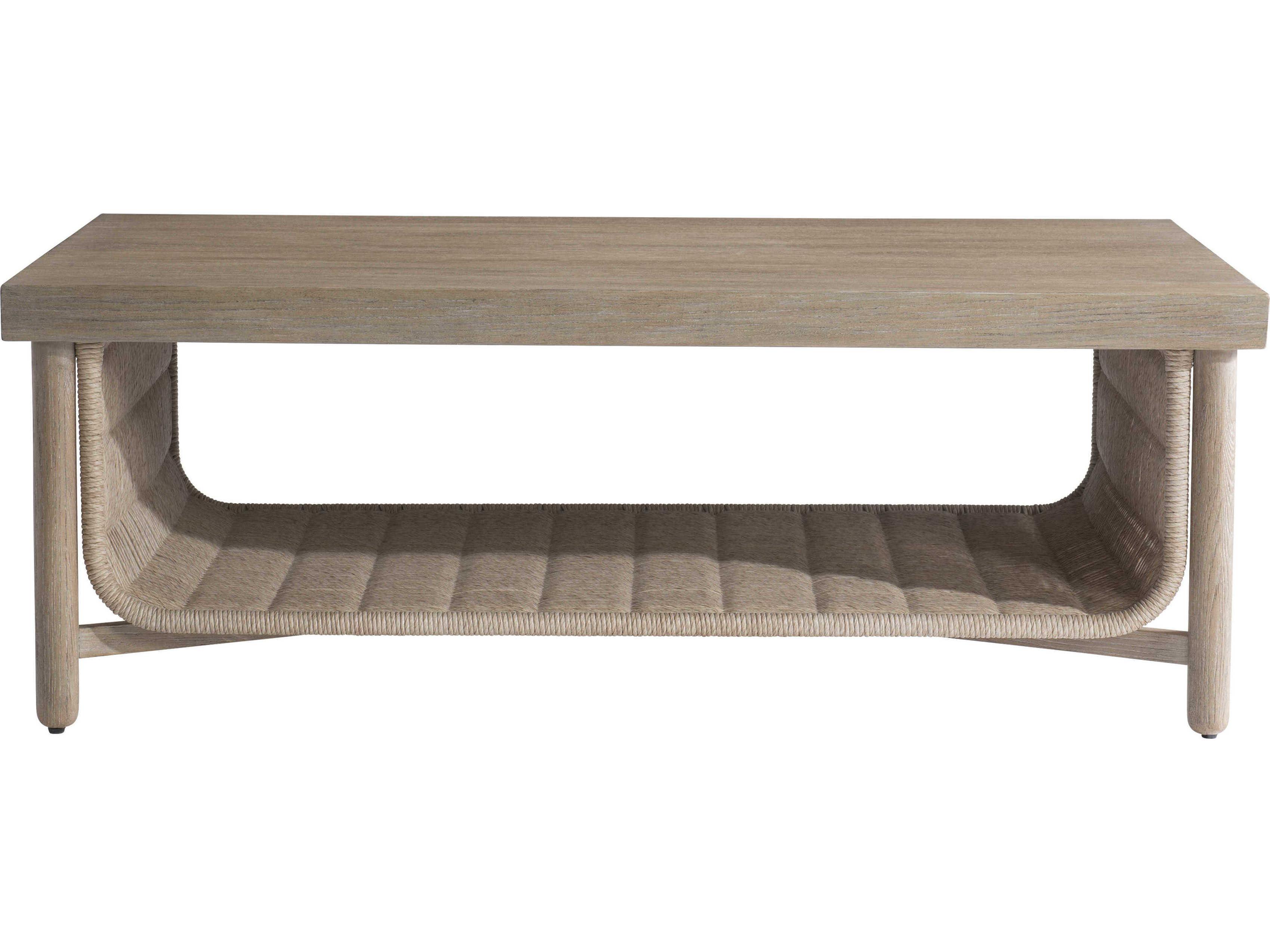 Bernhardt Santiago Rectangular Wood Sandbar Cocktail Table