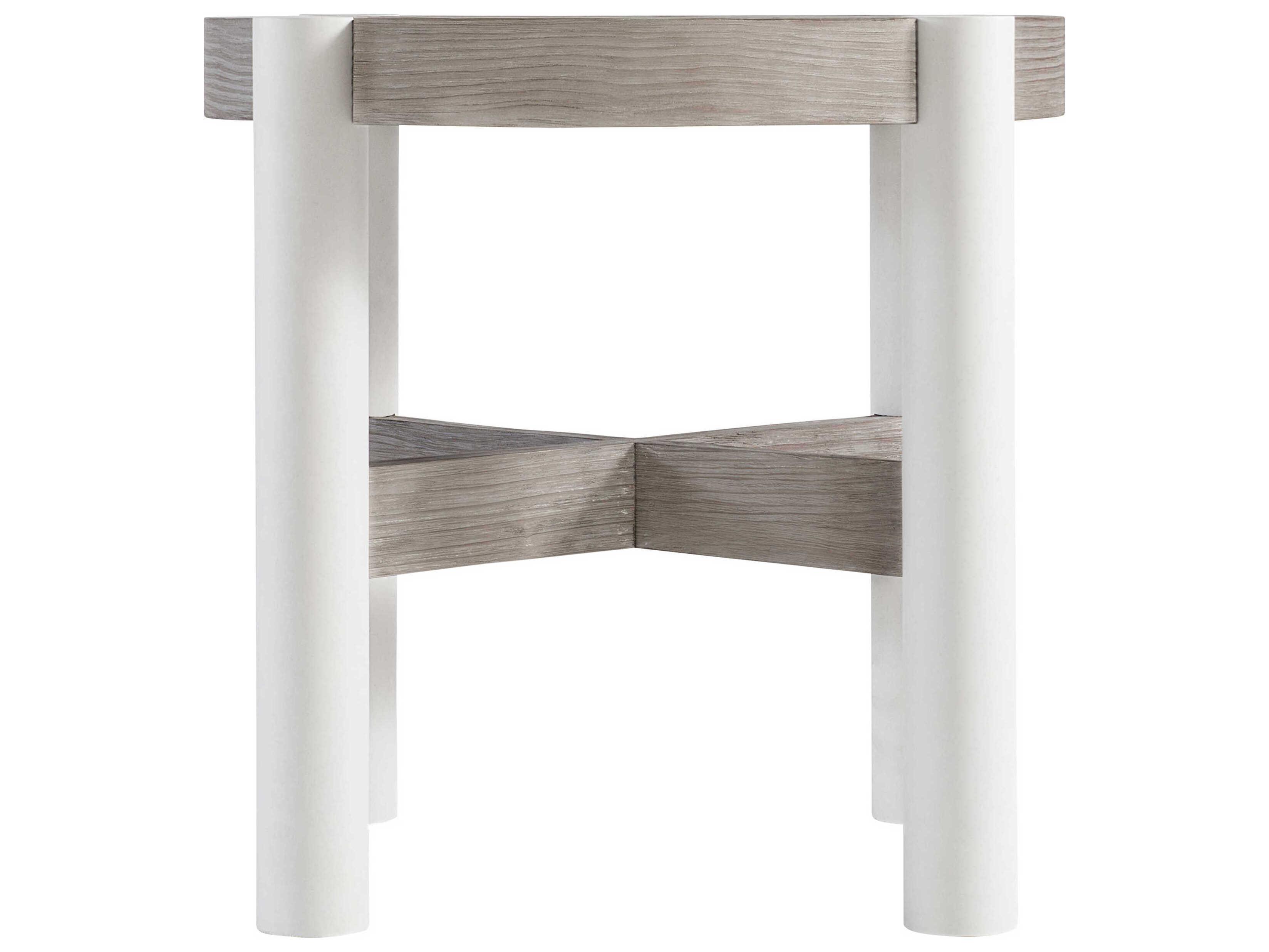 Bernhardt Trianon Round Wood Gris End Table