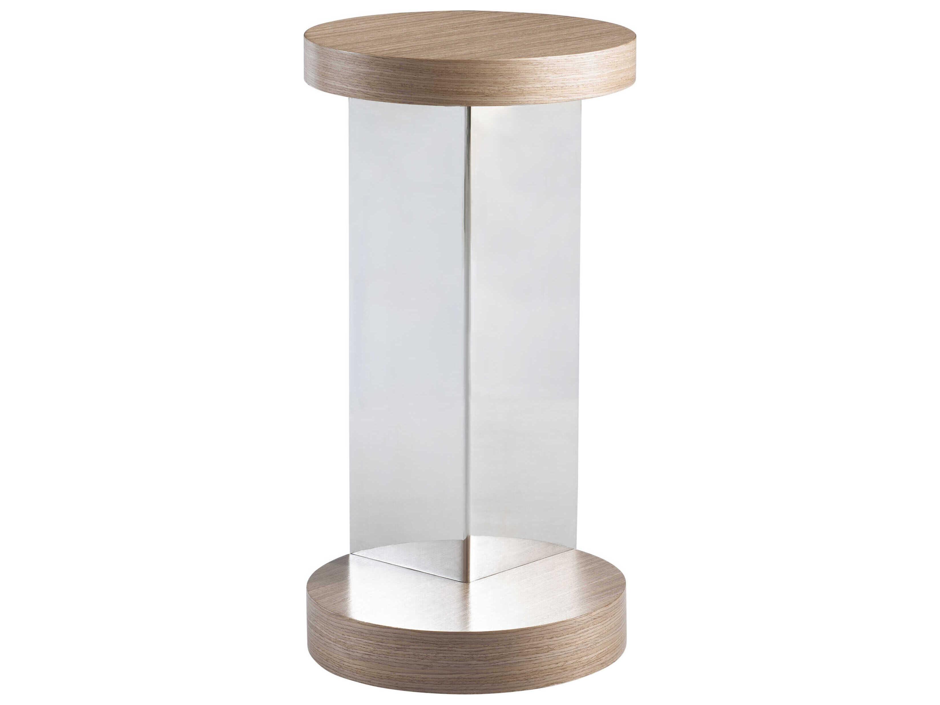 Bernhardt Modulum Round Wood Sahara Accent Table