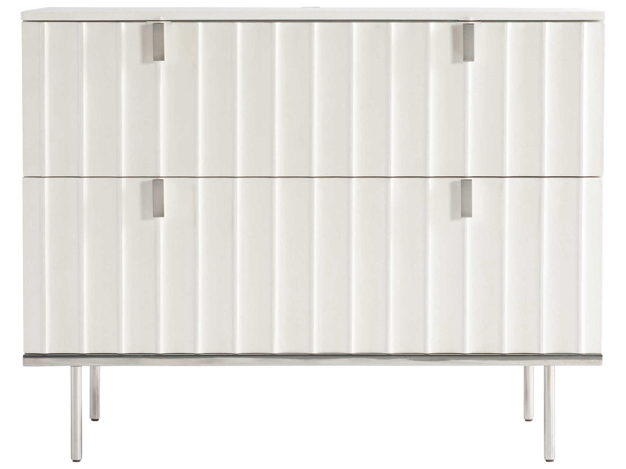Bernhardt Modulum 2-Drawers White Nightstand