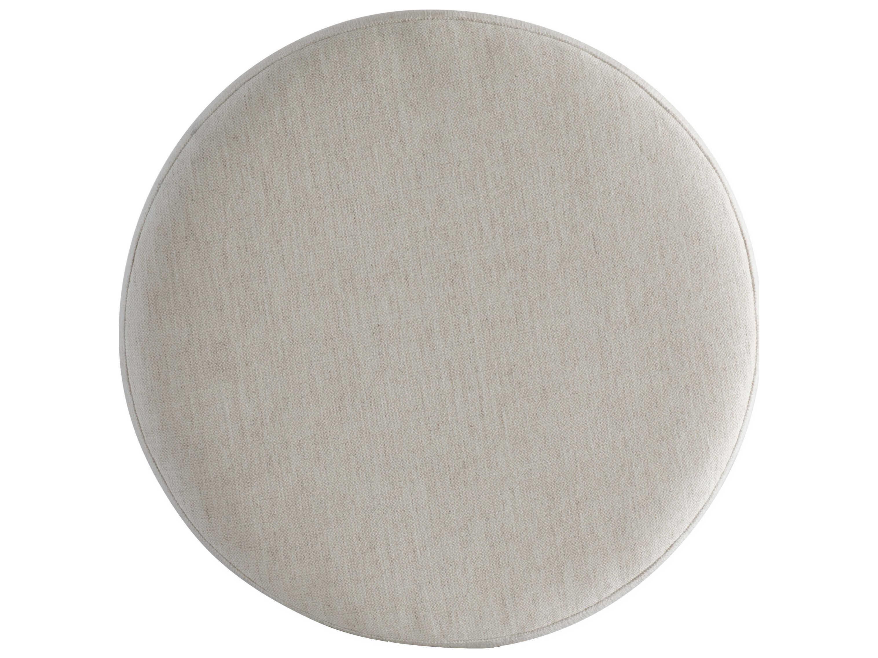 Bernhardt Modulum Polished Stainless Steel White Upholstered Accent Stool