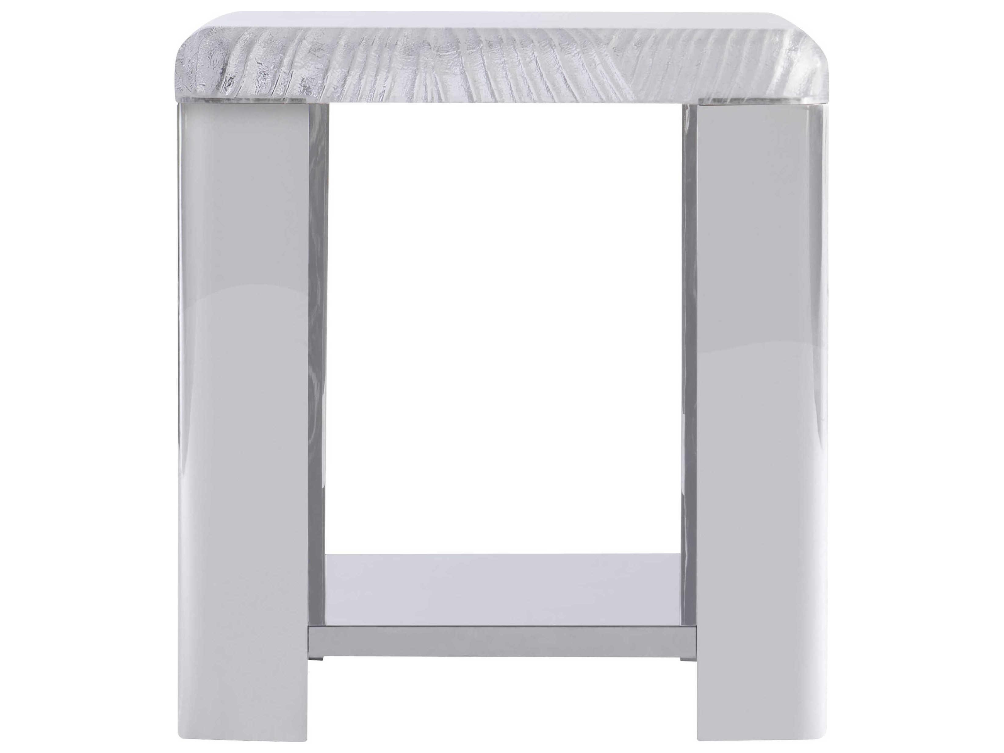 Bernhardt Aura Square Stainless Steel End Table