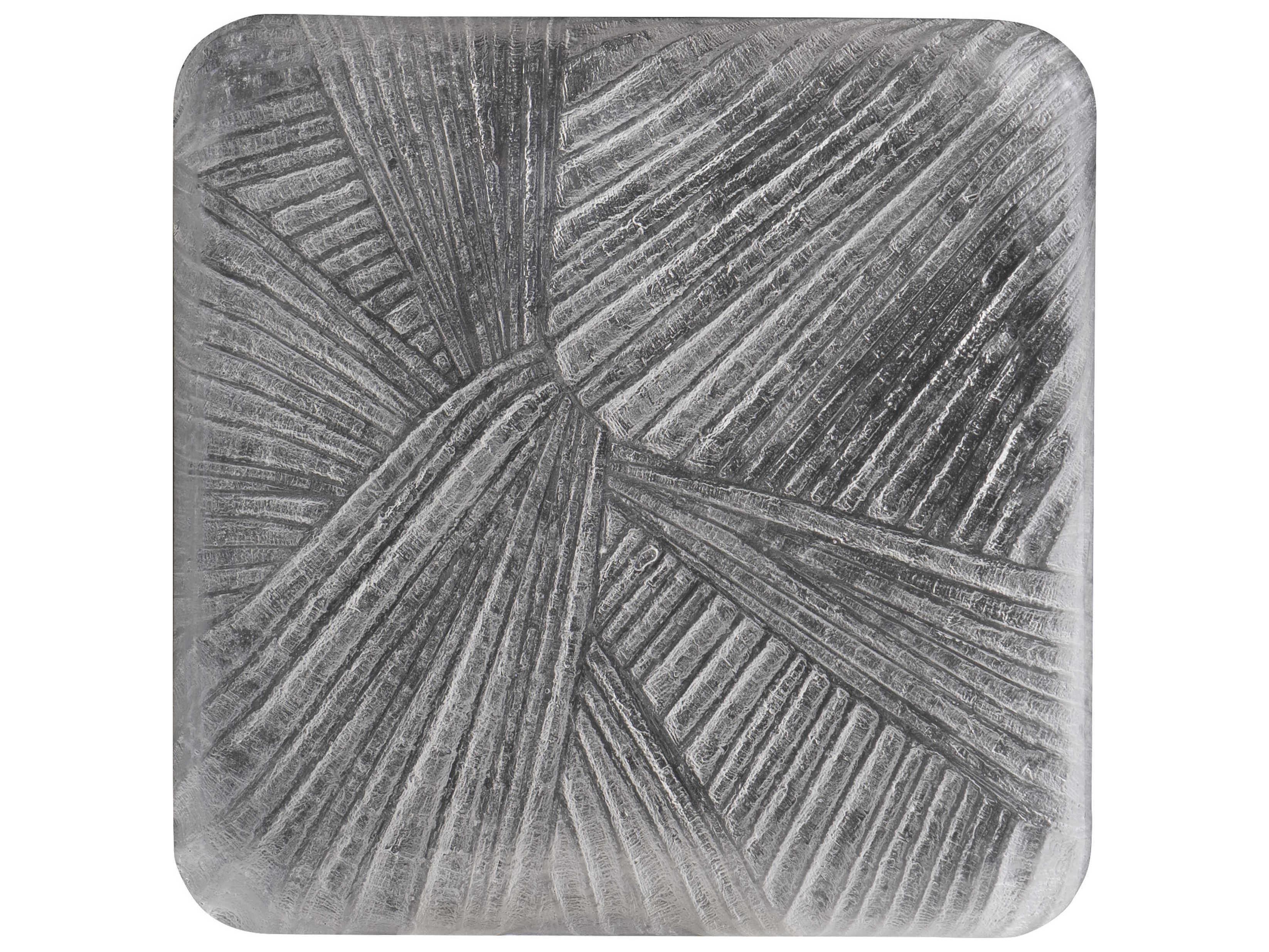 Bernhardt Aura Square Stainless Steel Accent Table