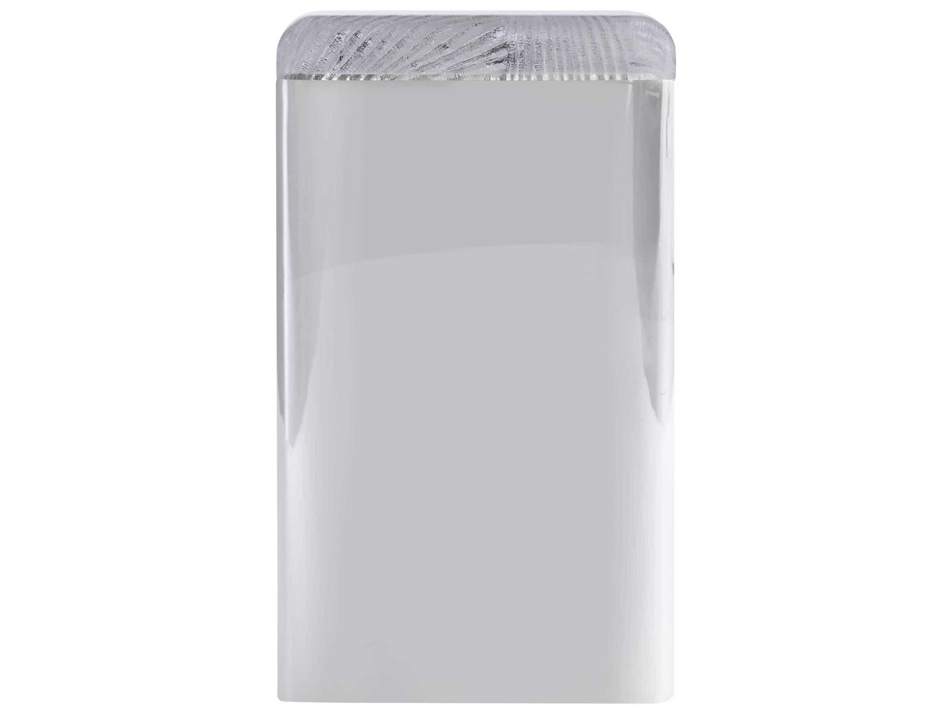 Bernhardt Aura Square Stainless Steel Accent Table