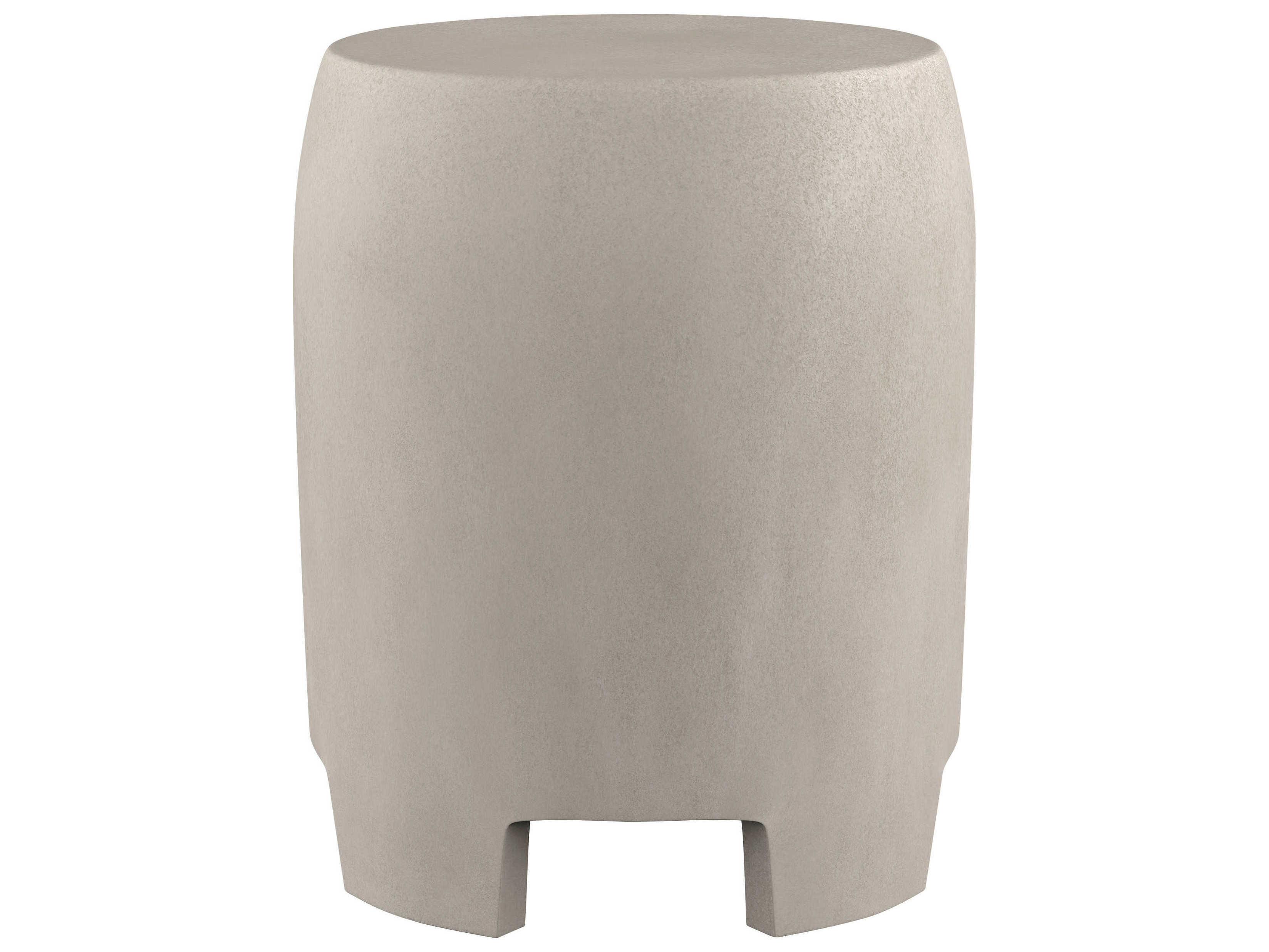 Bernhardt Casa Paros Round Concrete Bedrock End Table