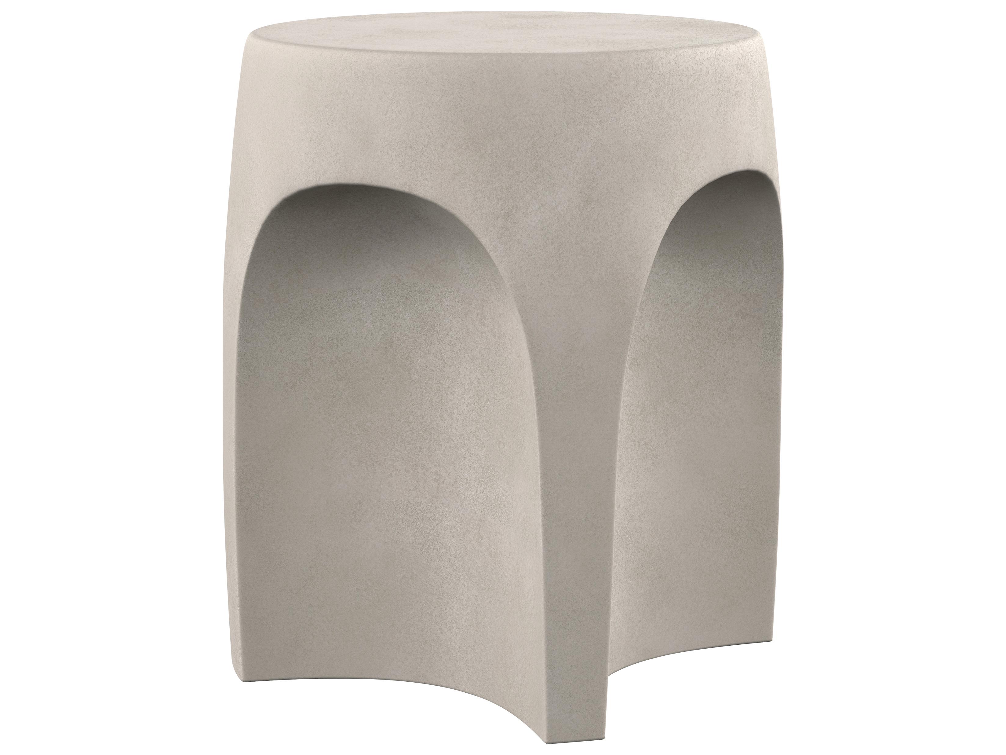Bernhardt Casa Paros Round Concrete End Table