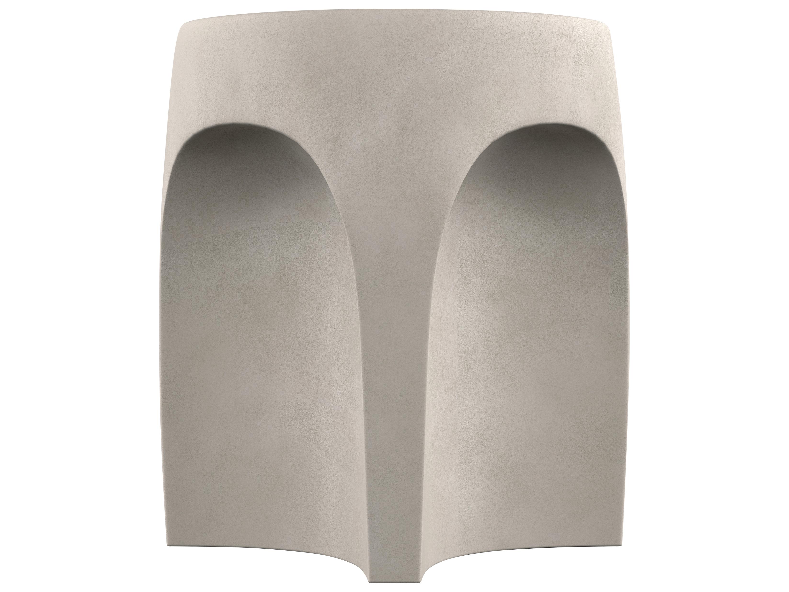 Bernhardt Casa Paros Round Concrete End Table