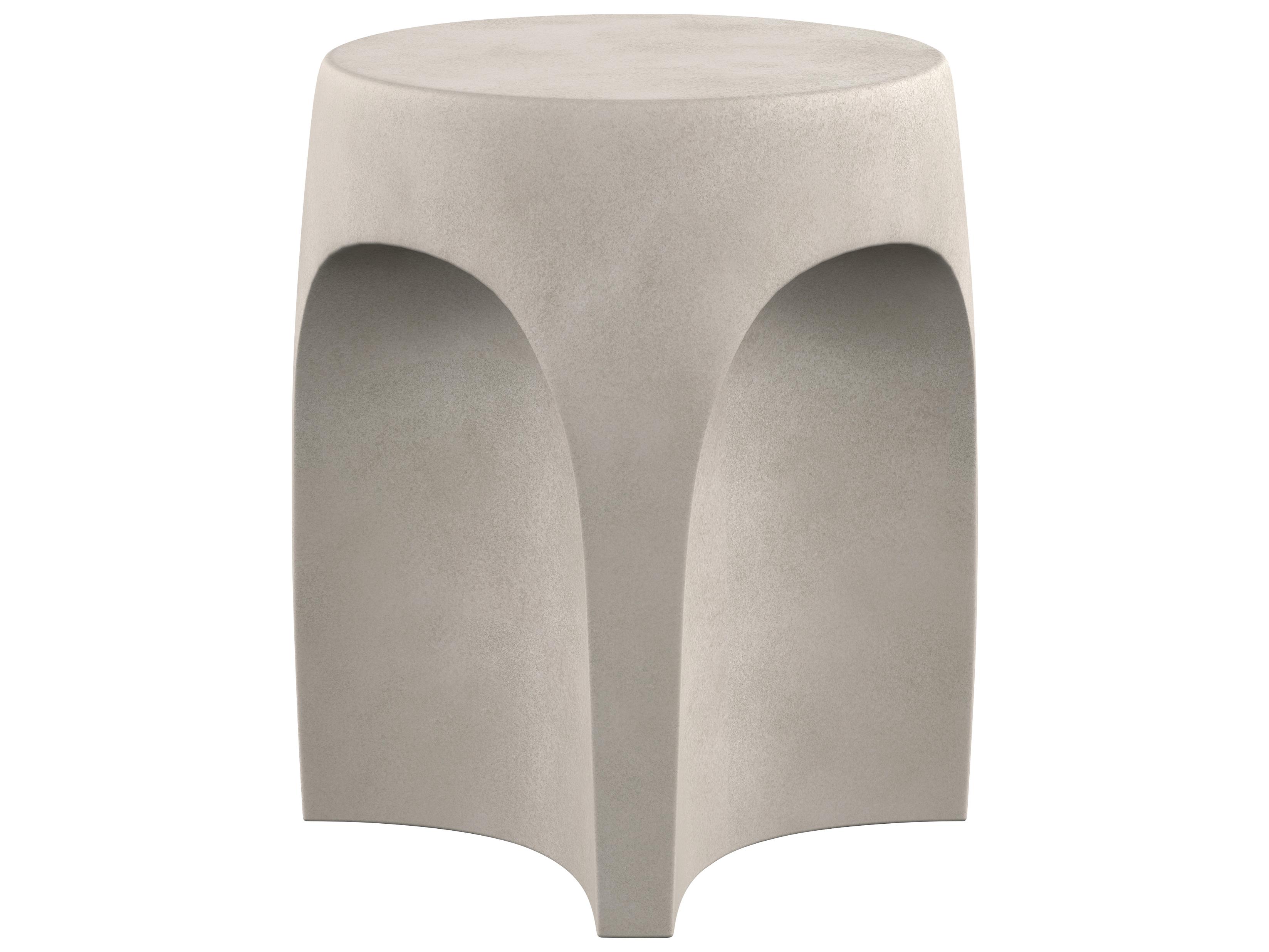 Bernhardt Casa Paros Round Concrete End Table