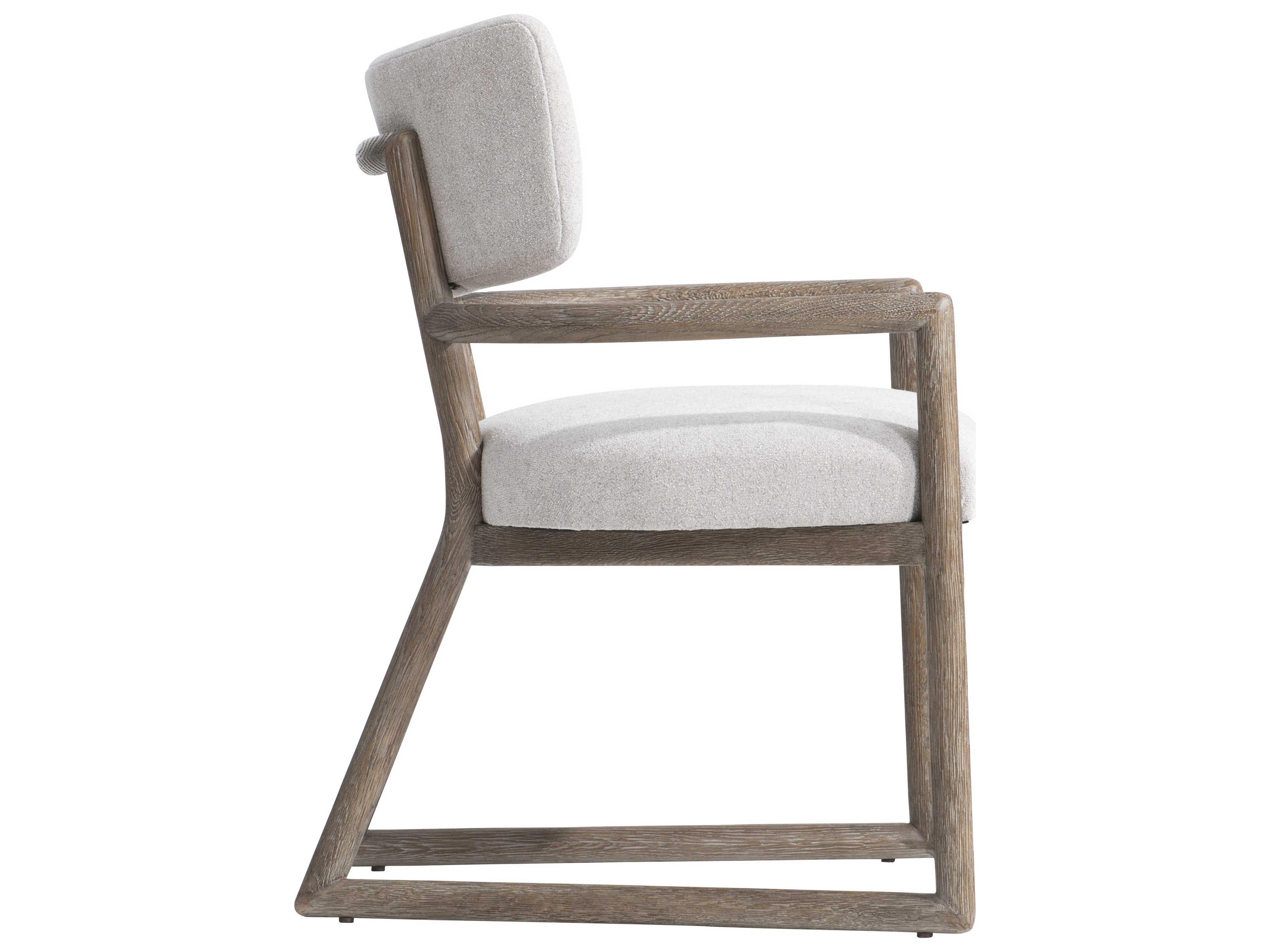 Bernhardt Casa Paros White Upholstered Arm Dining Chair