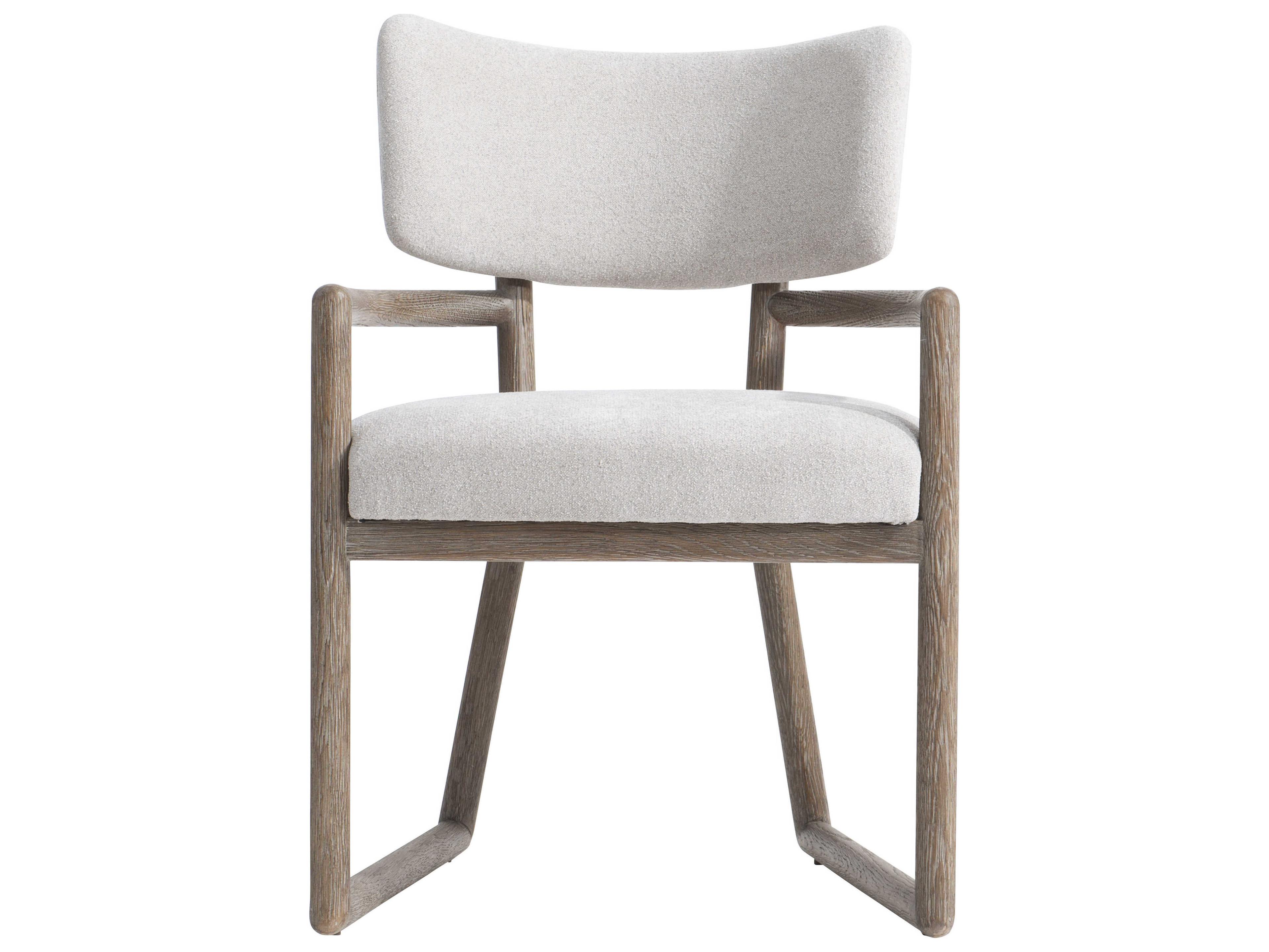 Bernhardt Casa Paros White Upholstered Arm Dining Chair